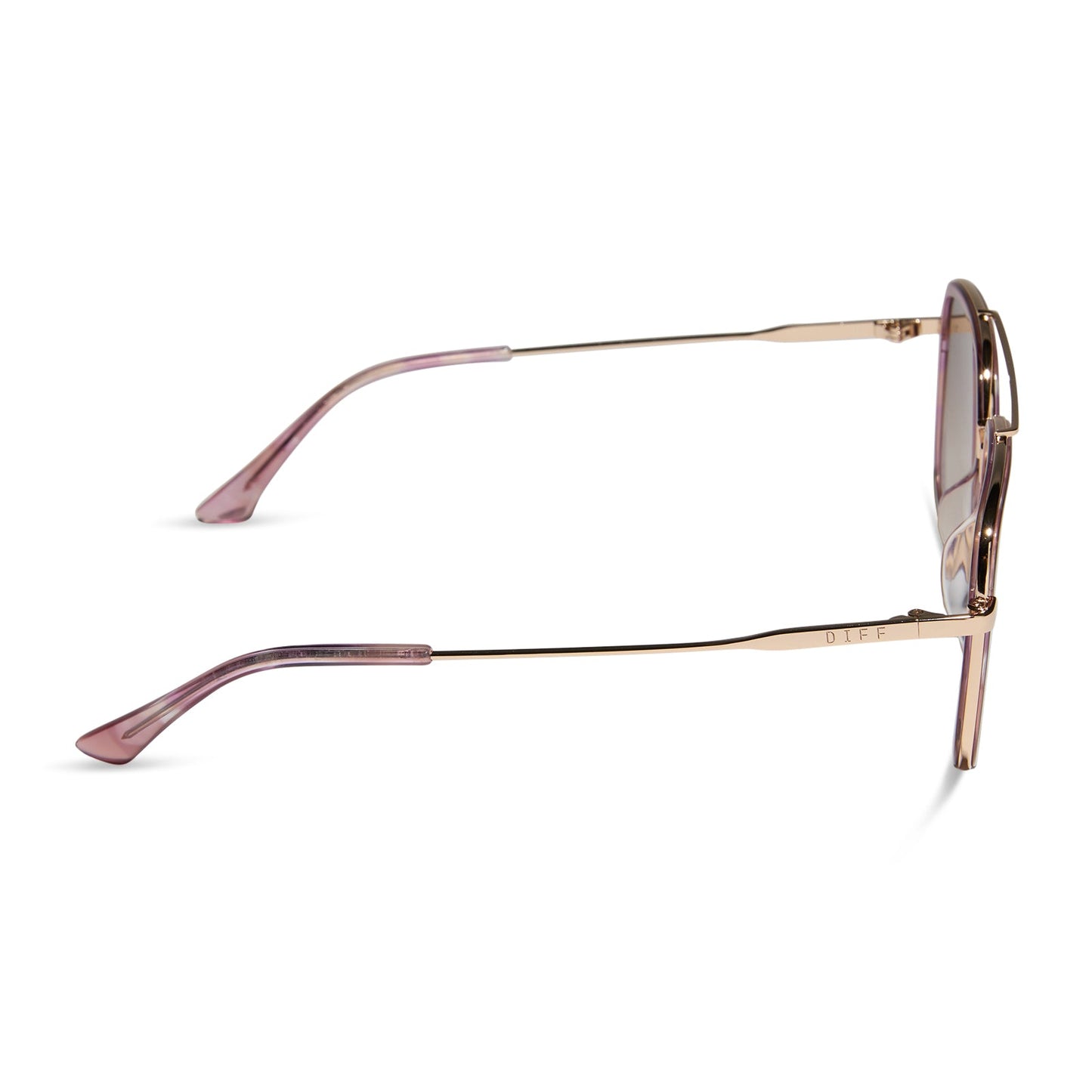 JORDAN - GOLD + FLEUR TORTOISE TEMPLE TIPS + BROWN GRADIENT SUNGLASSES