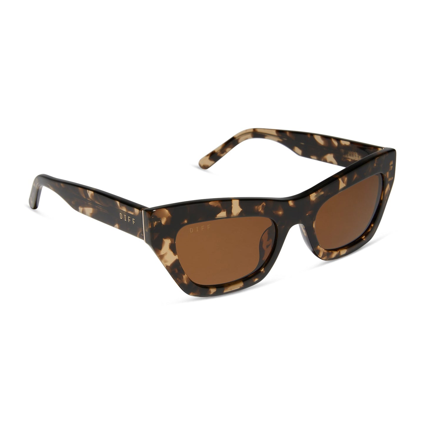 KATARINA - ESPRESSO TORTOISE + BROWN SUNGLASSES