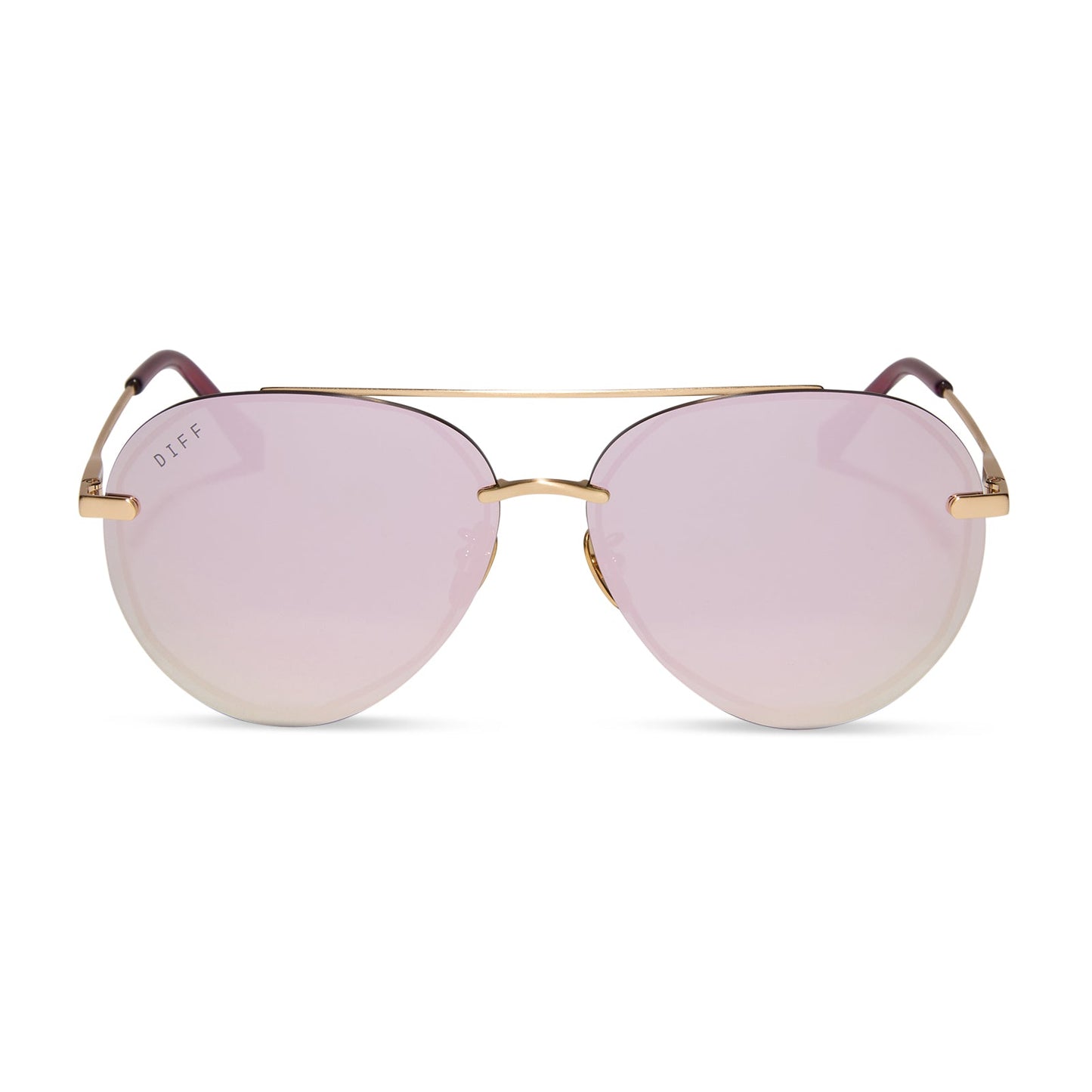 LENOX - BRUSHED GOLD + CHERRY BLOSSOM MIRROR SUNGLASSES