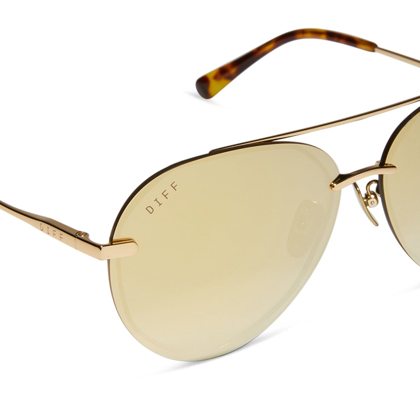 LENOX - GOLD + BRILLIANT GOLD MIRROR + POLARIZED SUNGLASSES