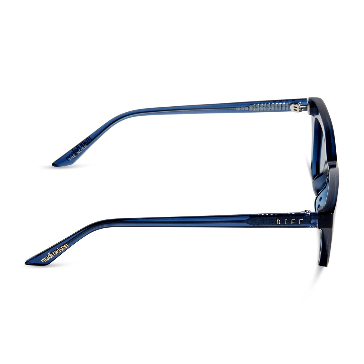 MADI NELSON - THE NOAH + TRANSPARENT NAVY BLUE + NAVY BLUE + POLARIZED SUNGLASSES