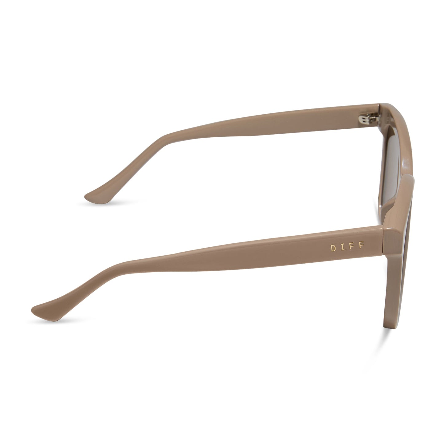 MEREDITH - ALMOND + SILVER FLASH + POLARIZED SUNGLASSES