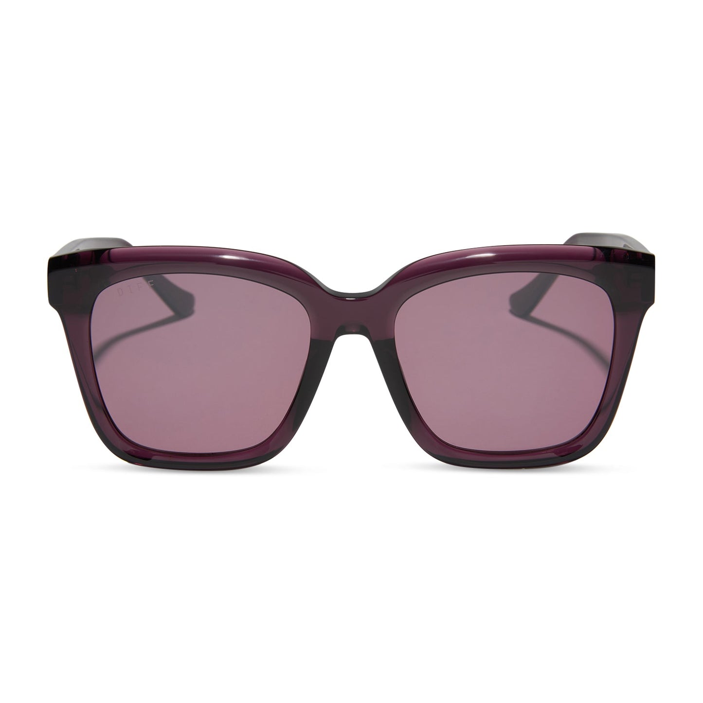 MEREDITH - AUBERGINE + AUBERGINE + SILVER FLASH SUNGLASSES