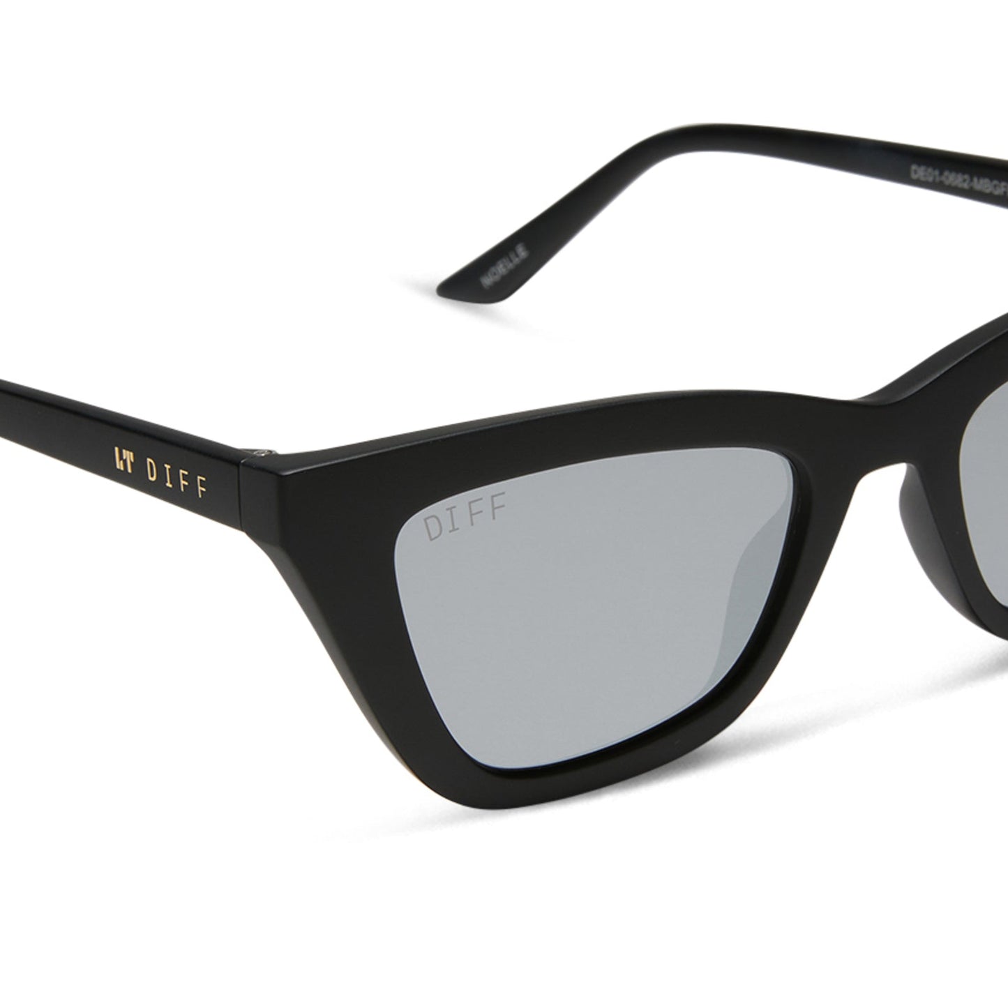 NOELLE - MATTE BLACK + GREY SUNGLASSES