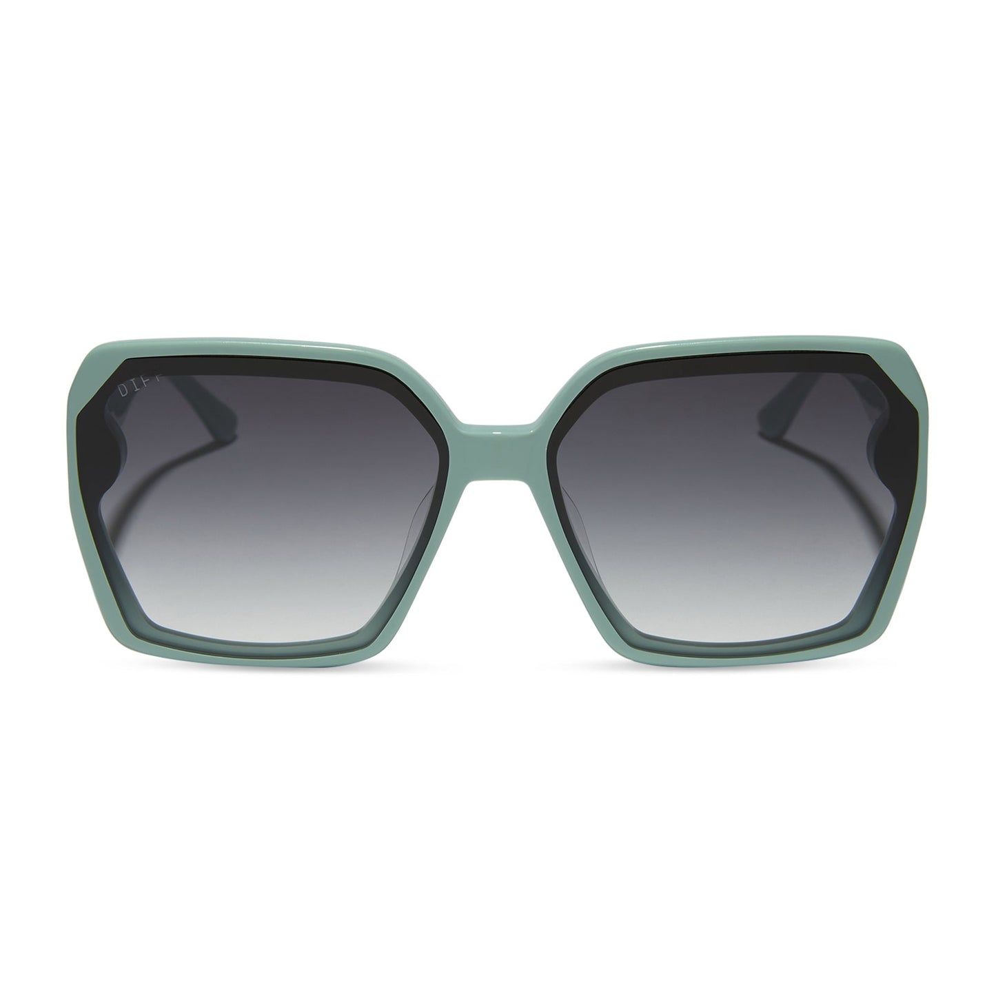 PRESLEY - STEEL TEAL + GREY GRADIENT SUNGLASSES