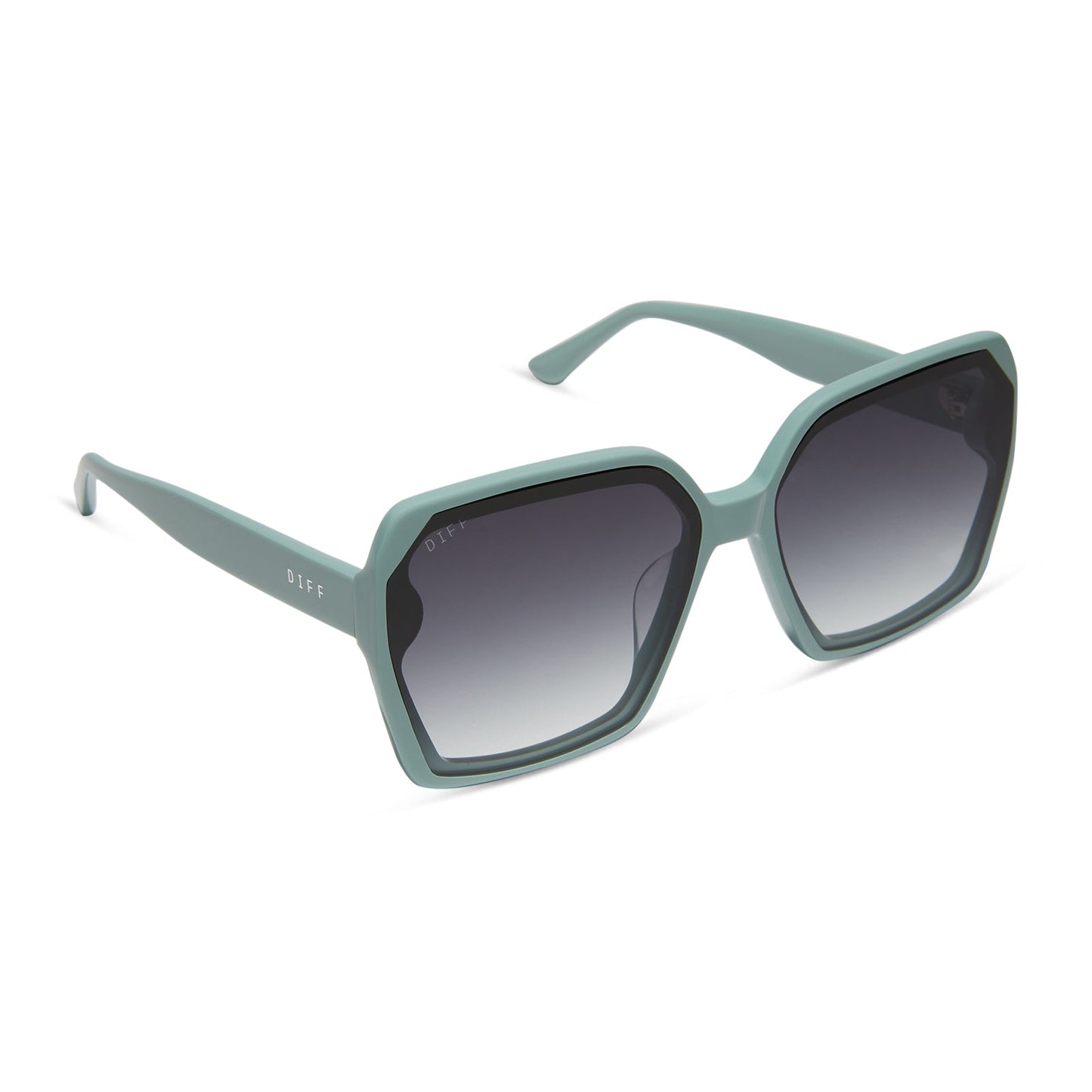 PRESLEY - STEEL TEAL + GREY GRADIENT SUNGLASSES