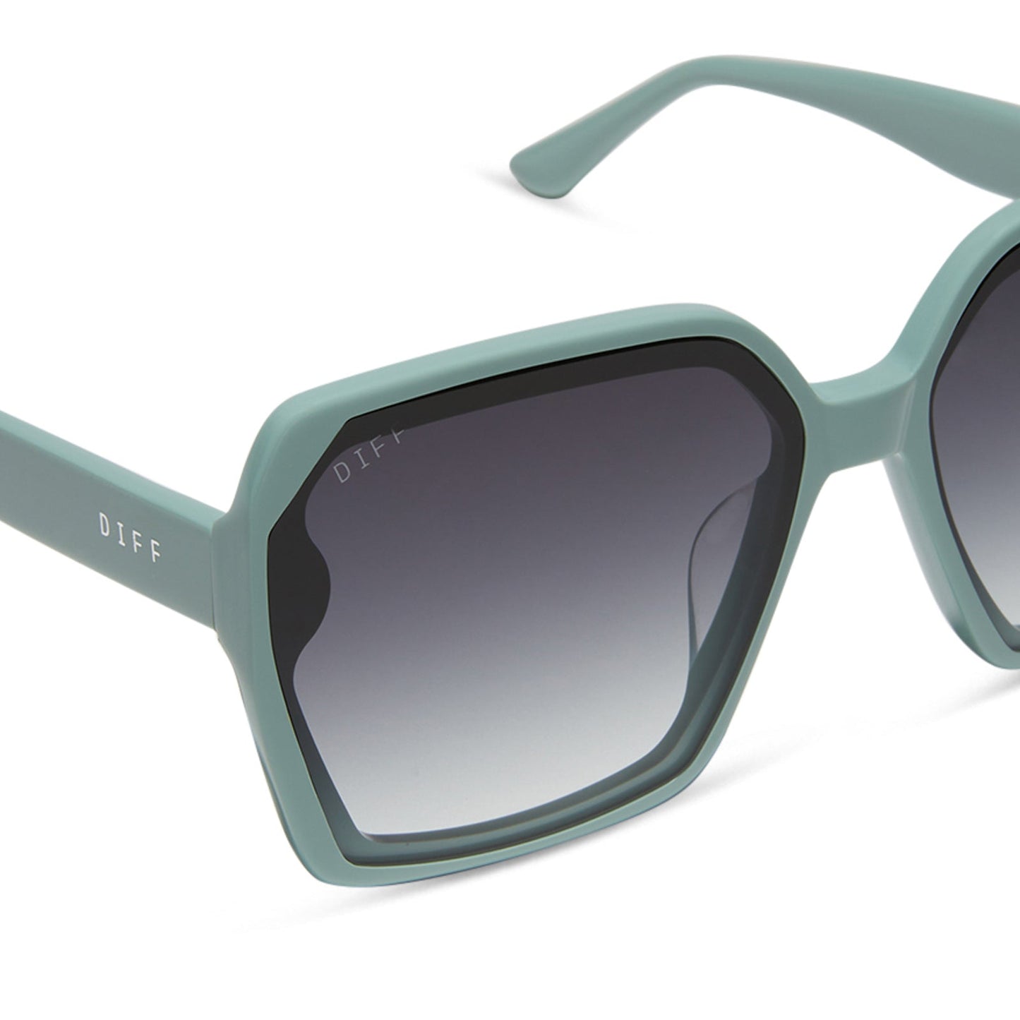 PRESLEY - STEEL TEAL + GREY GRADIENT SUNGLASSES