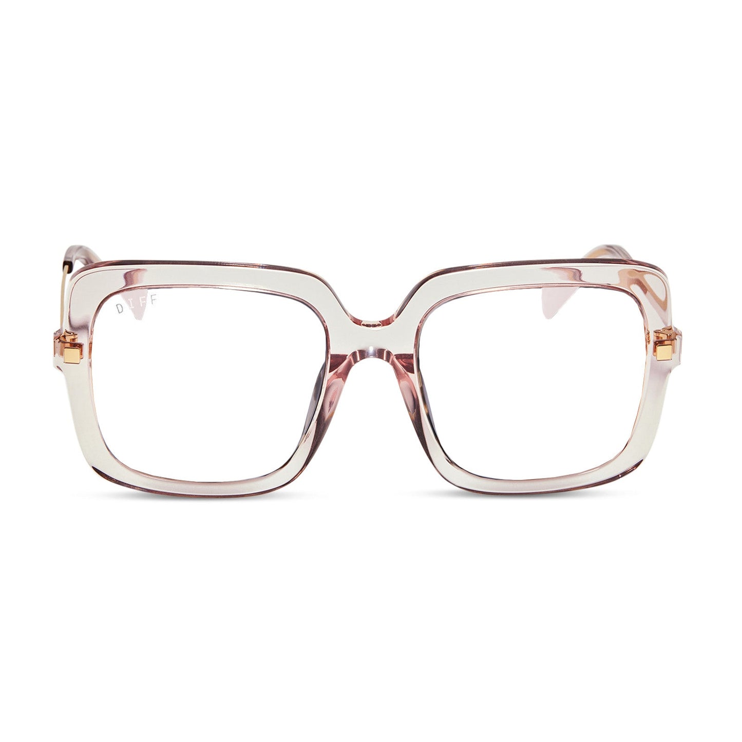 SANDRA - LIGHT PINK CRYSTAL + PRESCRIPTION GLASSES