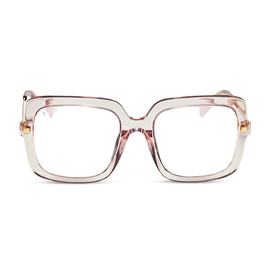 SANDRA - LIGHT PINK CRYSTAL + PRESCRIPTION GLASSES