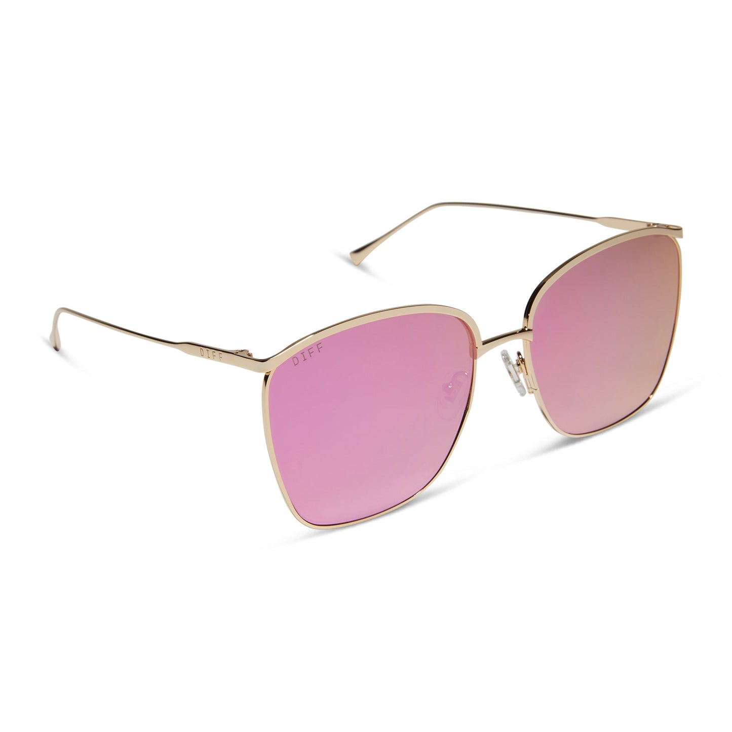 VITTORIA - GOLD + PINK RUSH MIRROR SUNGLASSES