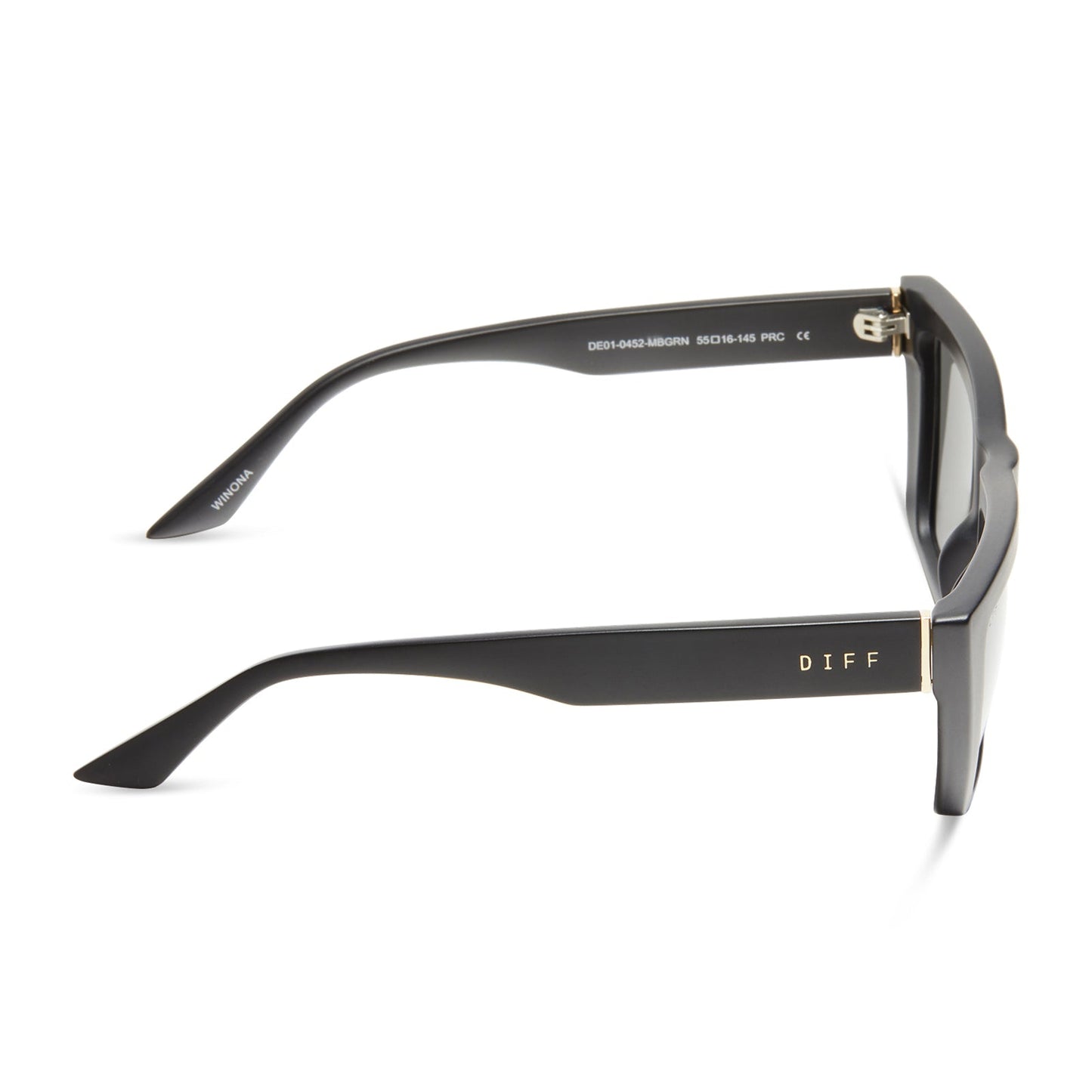 WINONA - MATTE BLACK + GREY SUNGLASSES