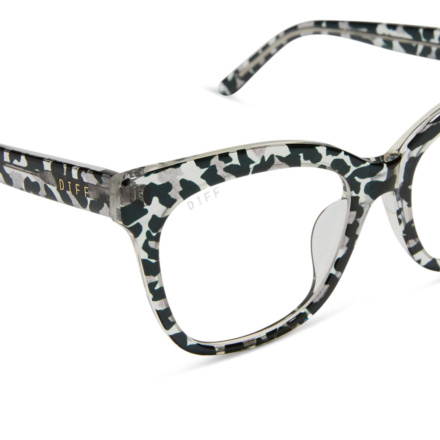 WINSTON - CLEAR LEOPARD + PRESCRIPTION GLASSES