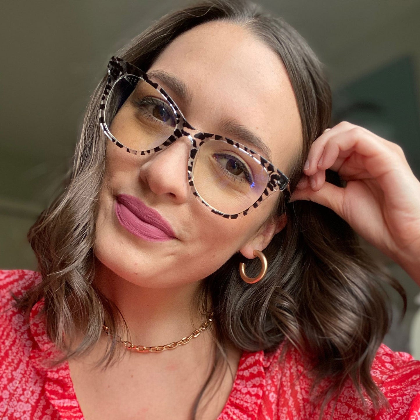 CARINA - CLEAR LEOPARD + PRESCRIPTION GLASSES
