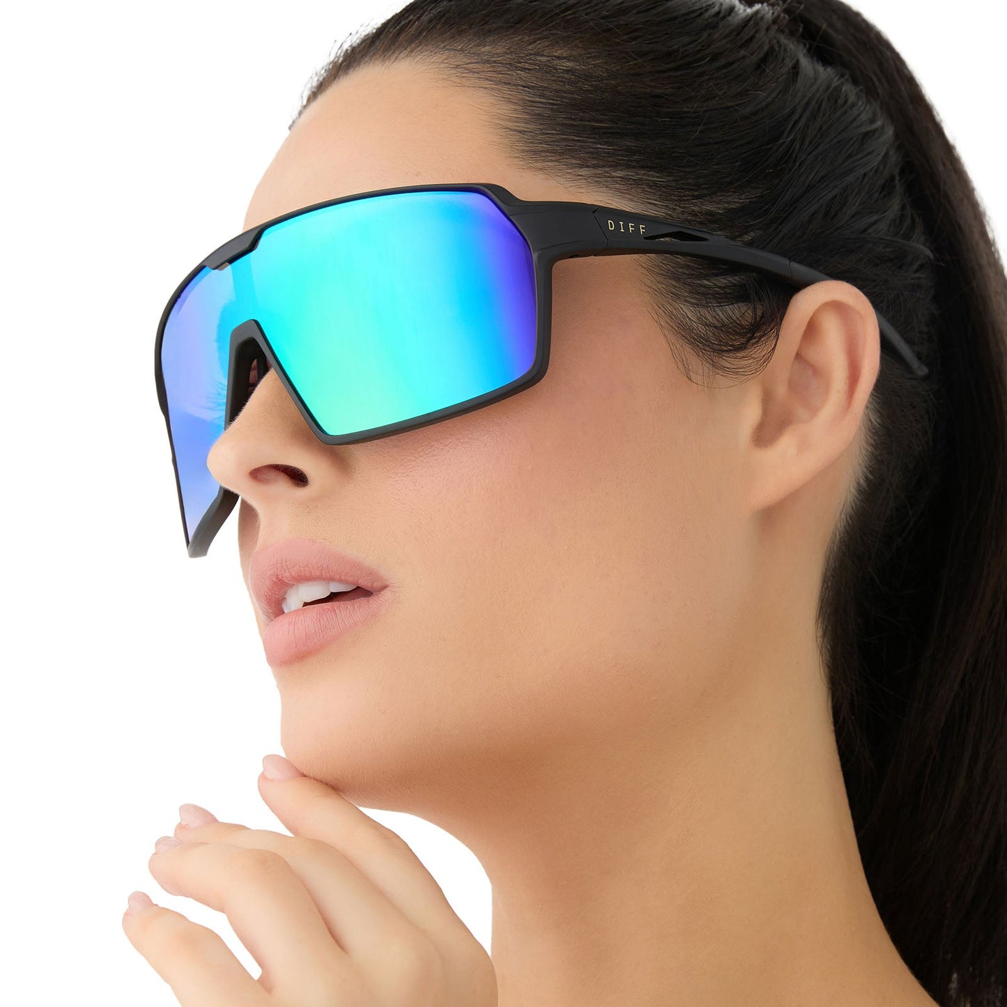 CHARGE - MATTE BLACK + GREEN MIRROR + POLARIZED SUNGLASSES