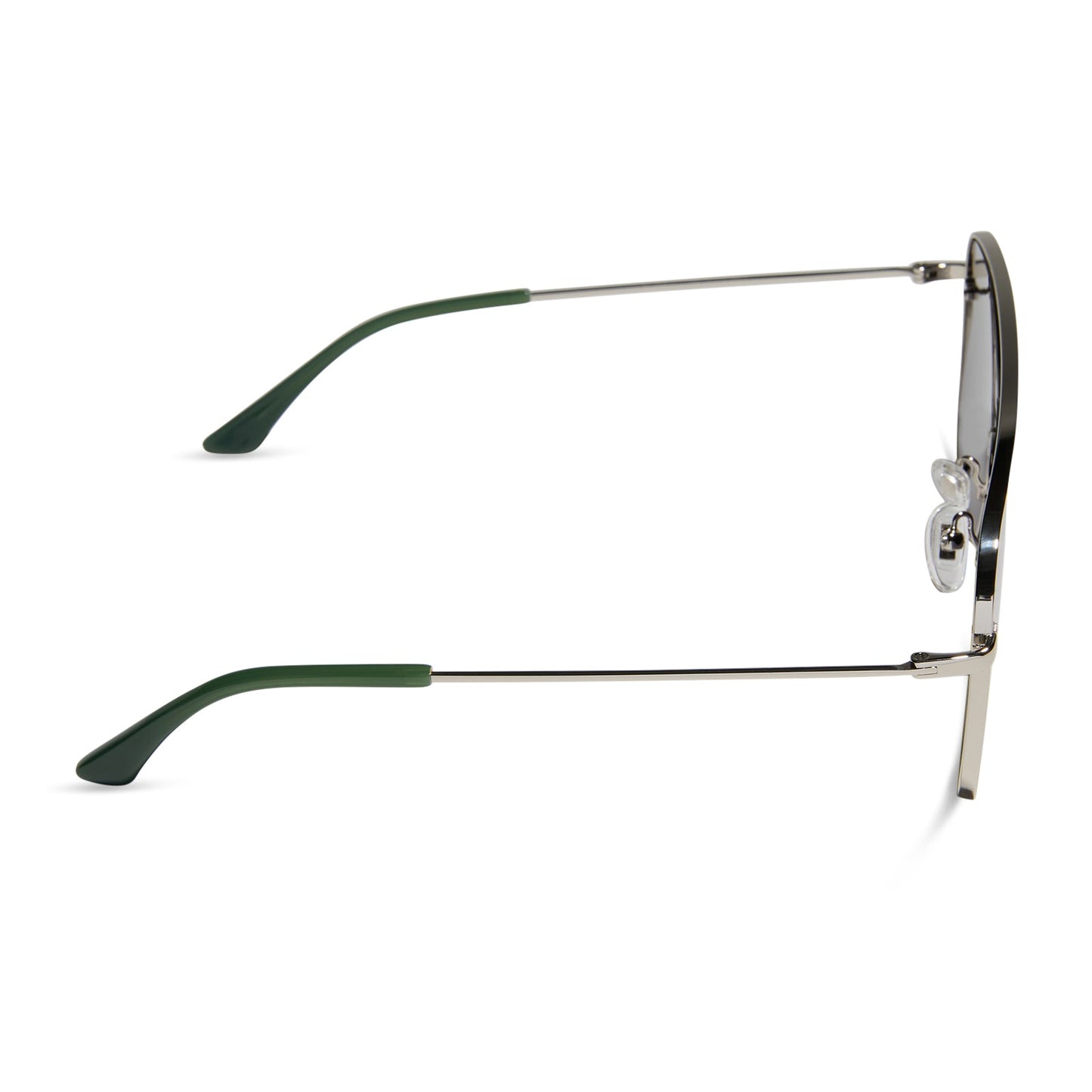CYNTHIA - SILVER W ALPINE TEMPLE TIPS + GREY GRADIENT WITH SILVER FLASH + POLARIZED SUNGLASSES