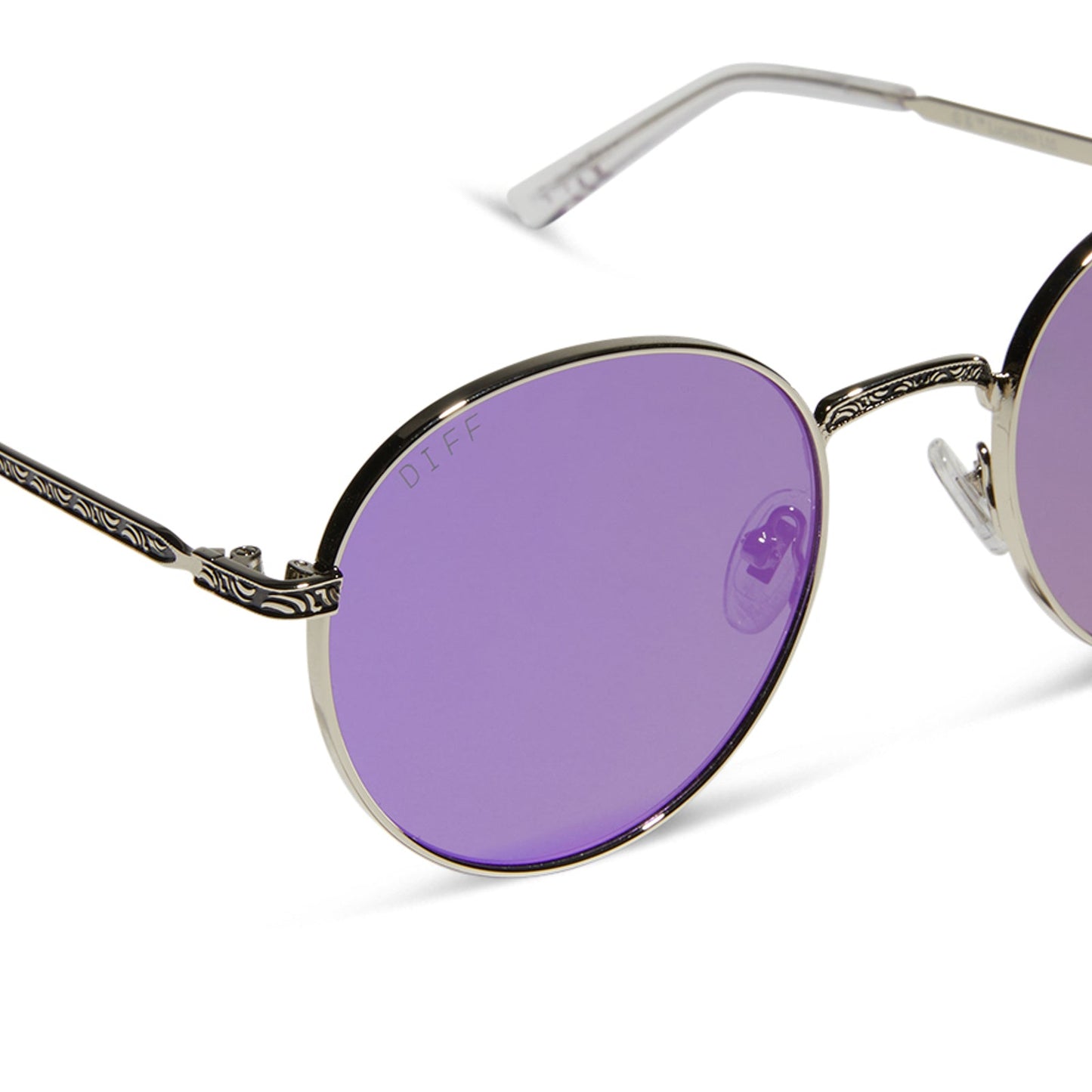 MACE WINDU™ - SPACE OXIDIZED STEEL + LIGHTSABER™️ PURPLE SUNGLASSES