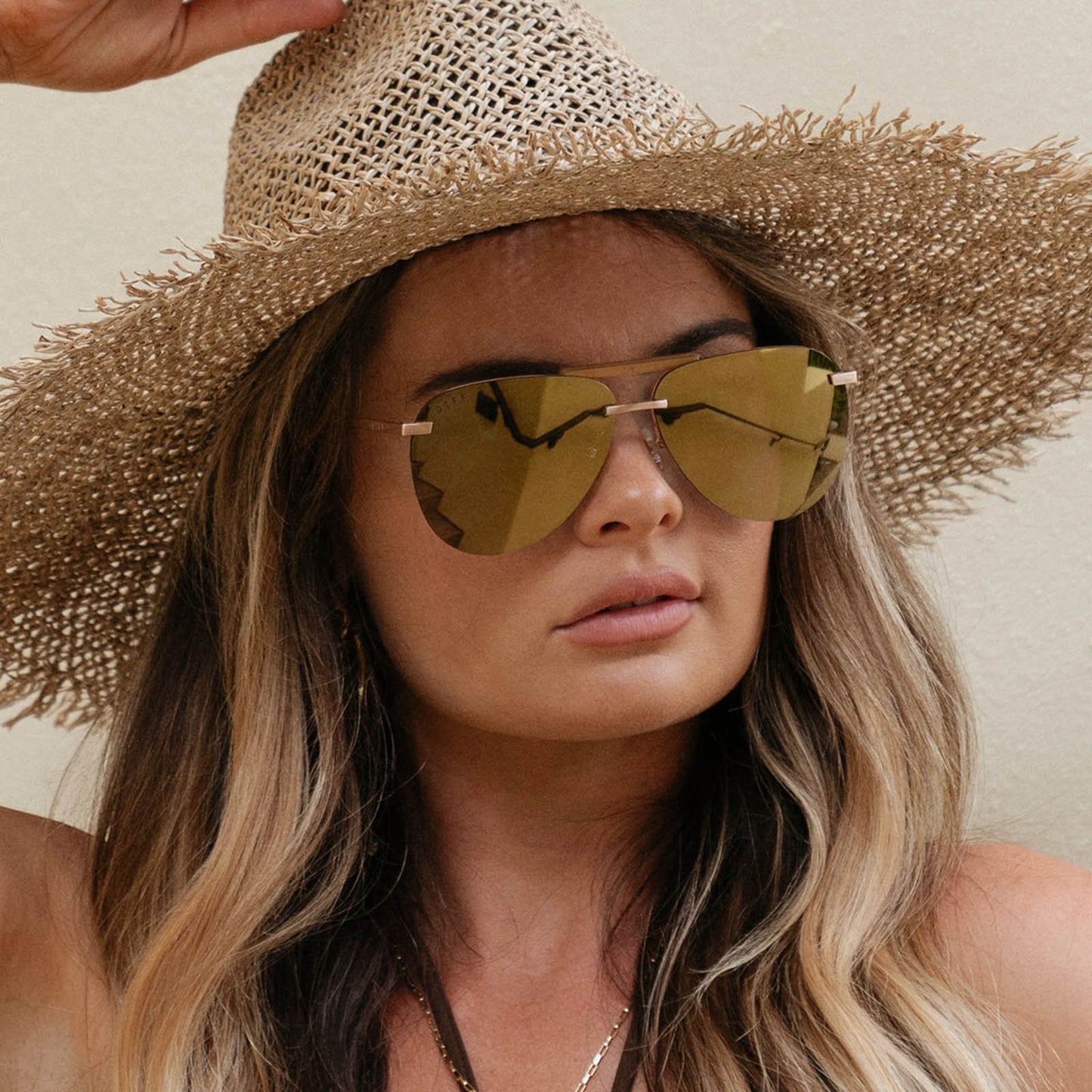 TAHOE - BRUSHED GOLD + GOLD MIRROR SUNGLASSES