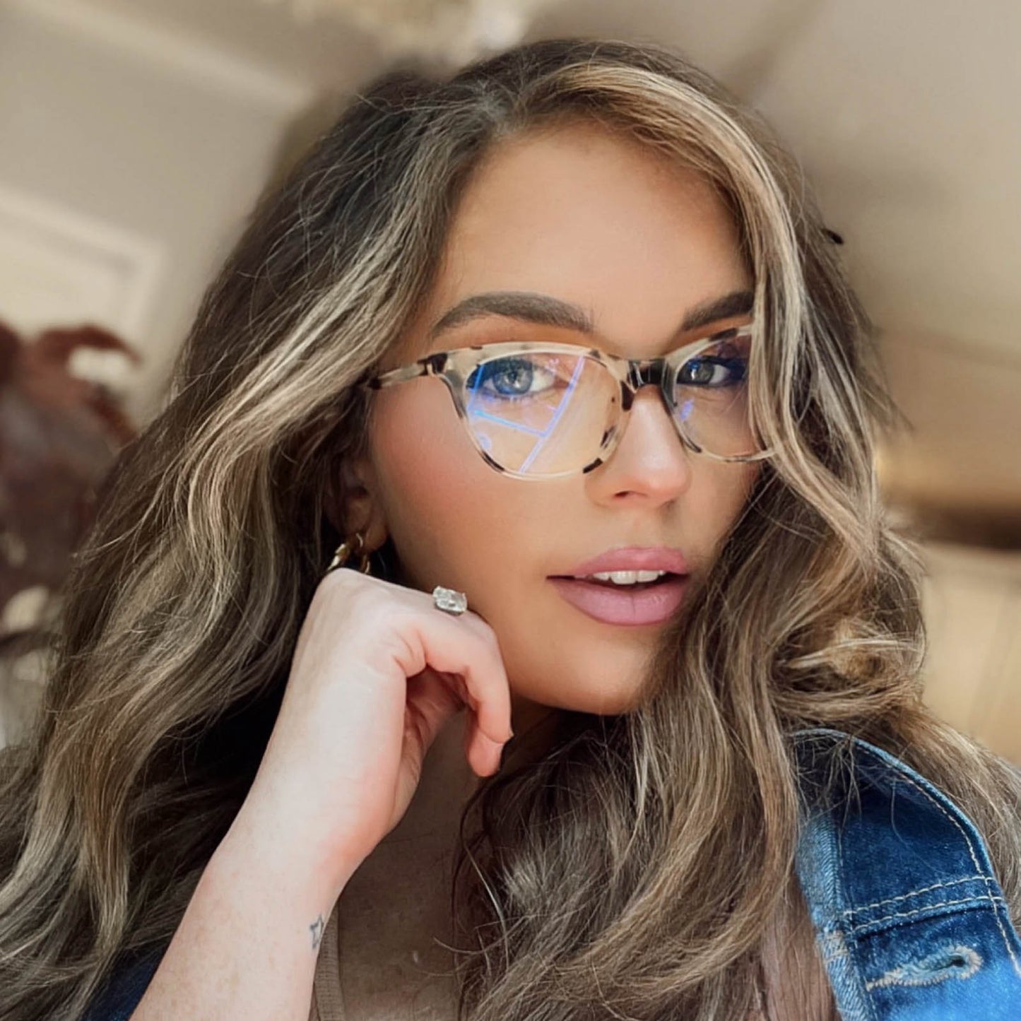 JADE - CREAM TORTOISE + BLUE LIGHT TECHNOLOGY GLASSES