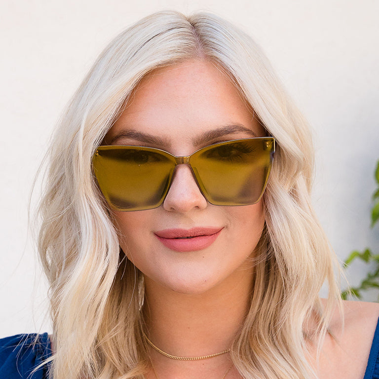 GOLDIE XS - BLACK + SUNSET MIRROR SUNGLASSES