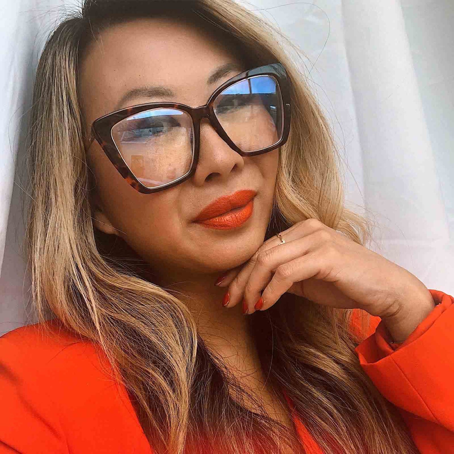 BECKY IV - AMBER TORTOISE + BLUE LIGHT TECHNOLOGY GLASSES