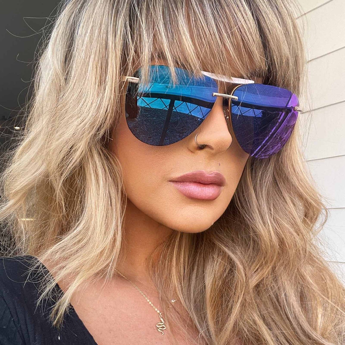 TAHOE - GOLD + PURPLE MIRROR SUNGLASSES