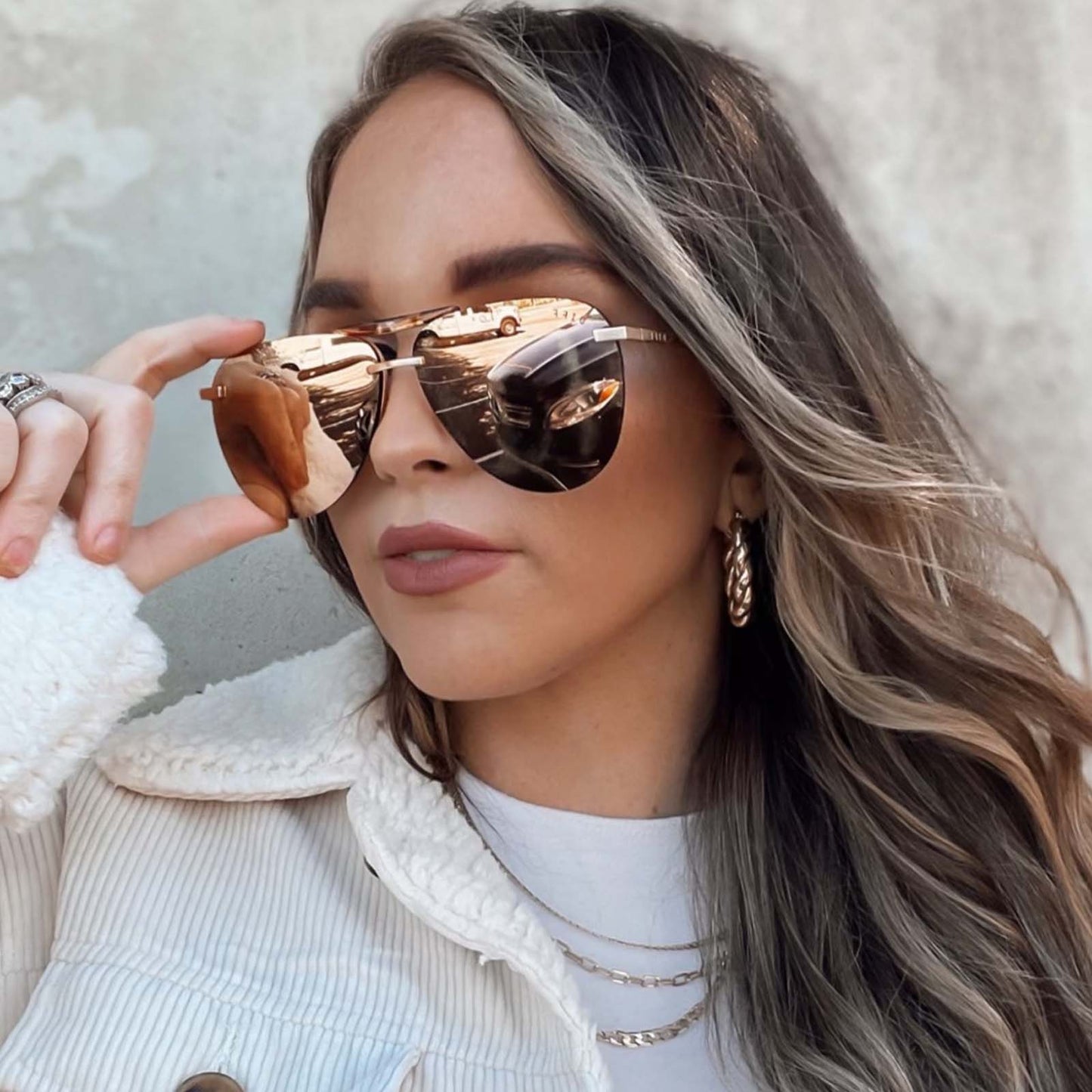 TAHOE - BRUSHED GOLD + BRONZE MIRROR SUNGLASSES