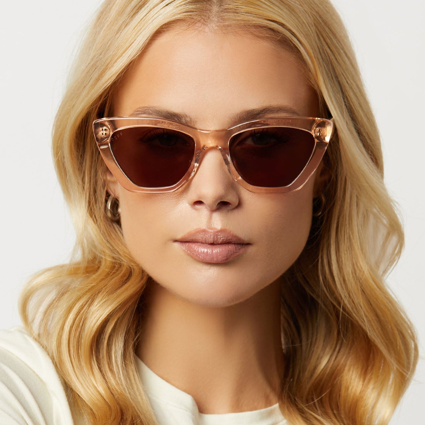 CAMILA - VINTAGE ROSE CRYSTAL + BROWN SUNGLASSES