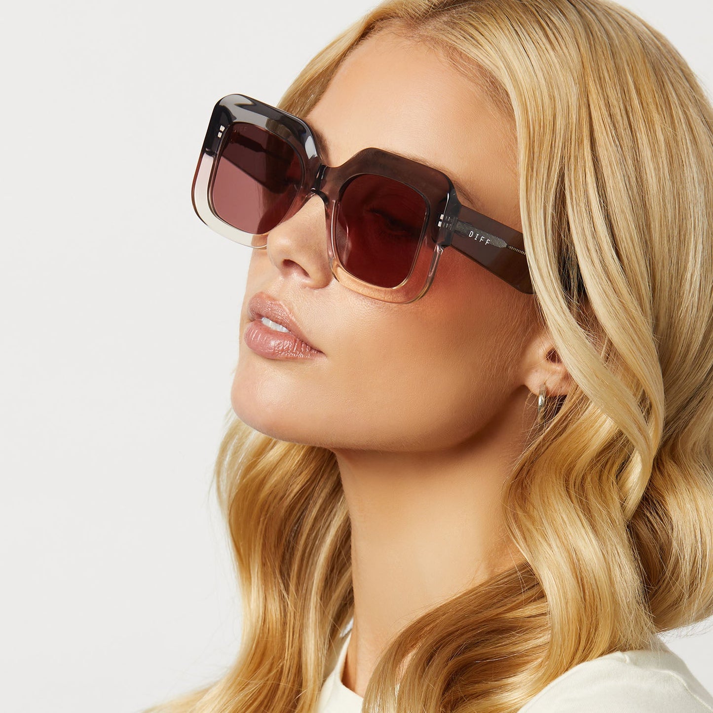 GIADA - SMOKE ROSE CRYSTAL OMBRE + MAUVE + POLARIZED SUNGLASSES