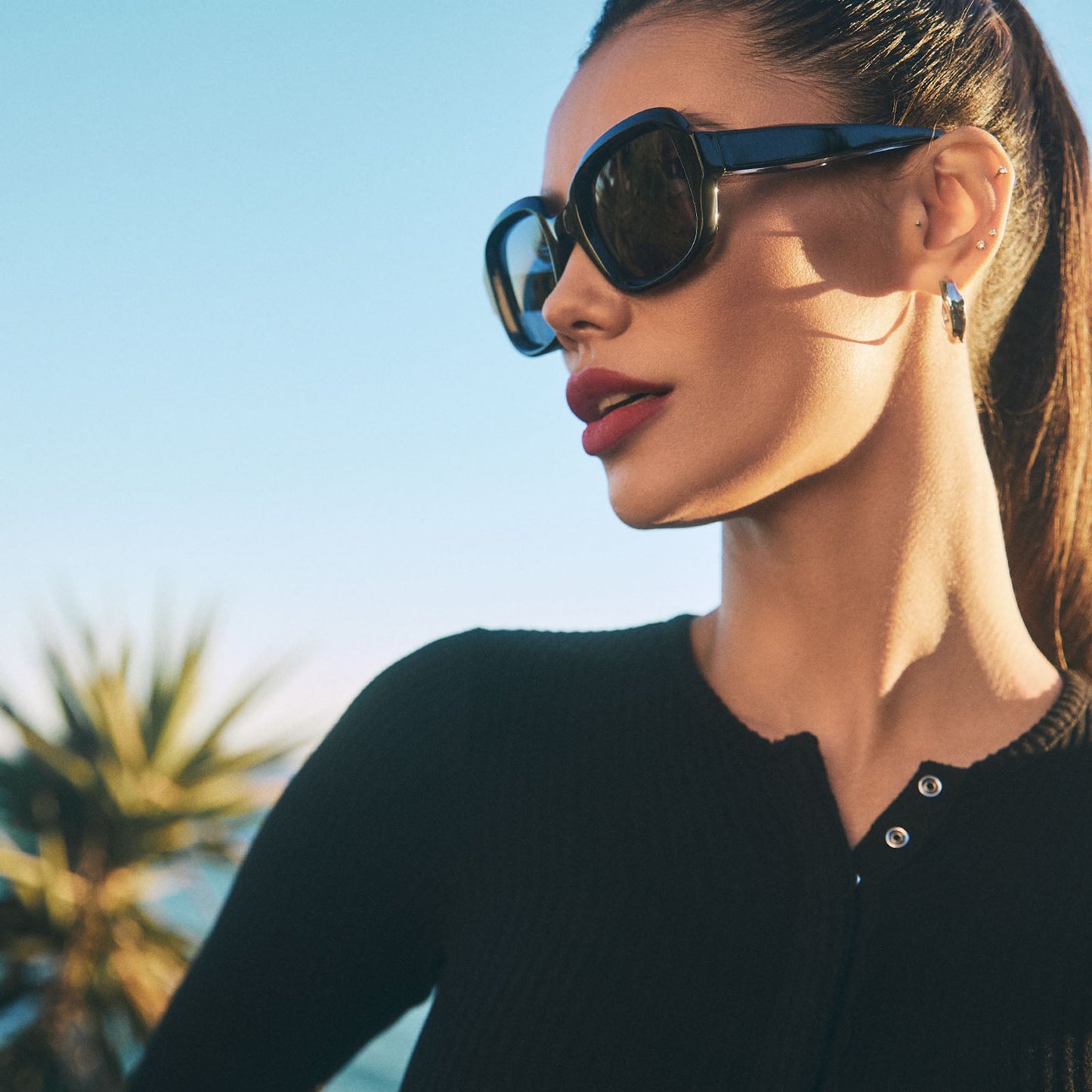 GISELE - BLACK + GREY + POLARIZED SUNGLASSES