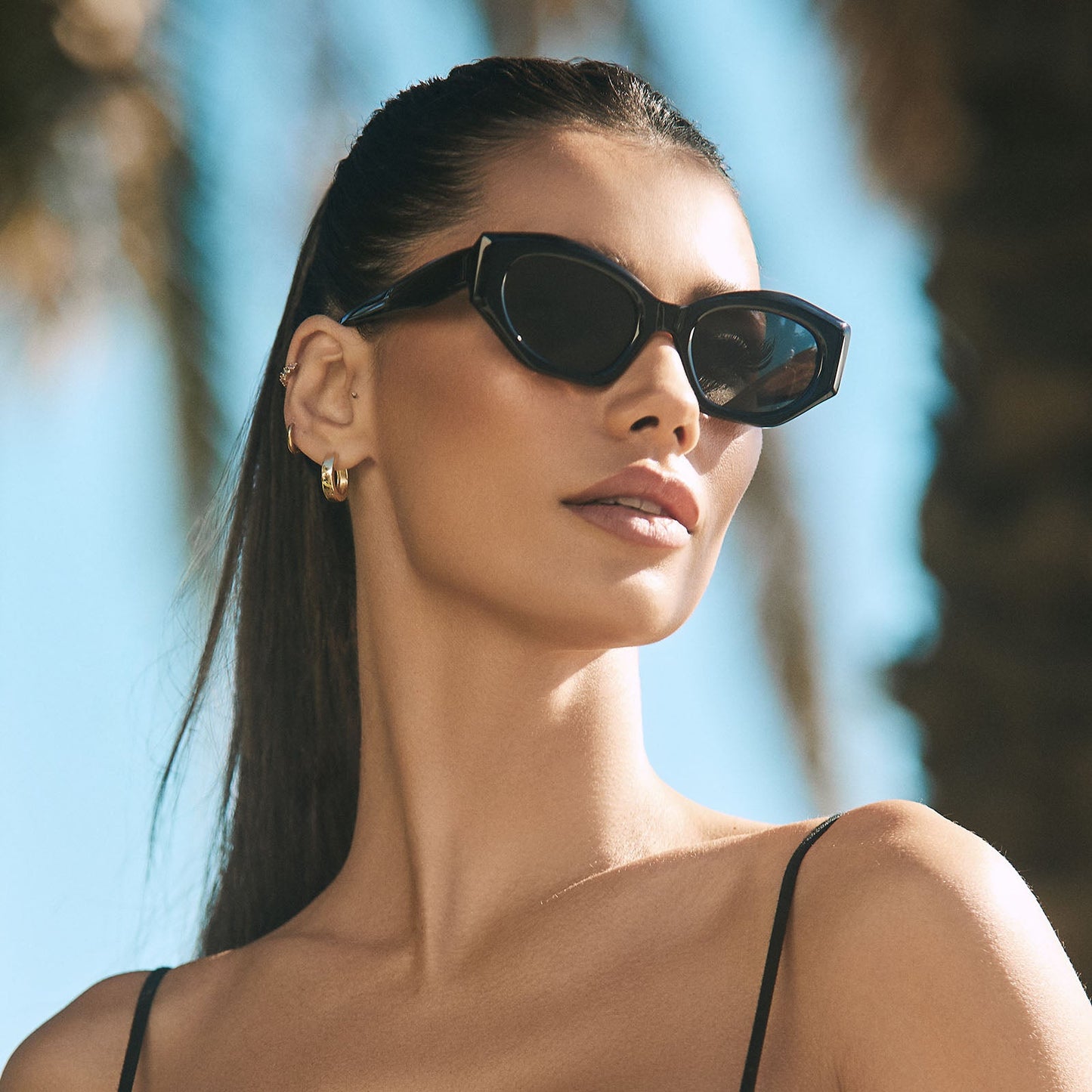 MARGOT - BLACK + GREY + POLARIZED SUNGLASSES