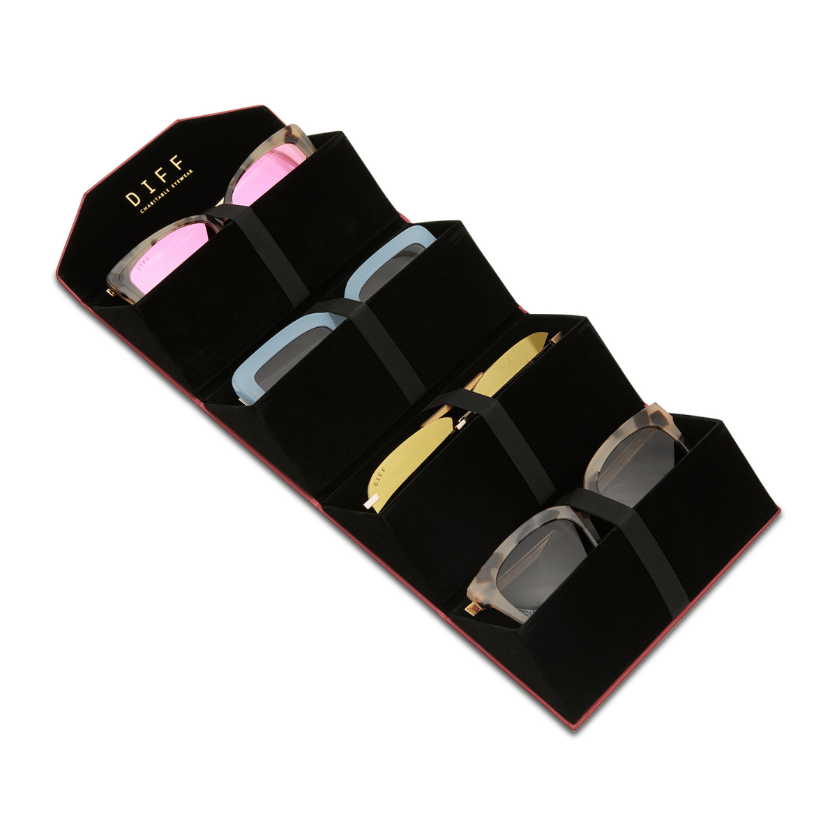 4 PAIR FOLDING CASE - WINE