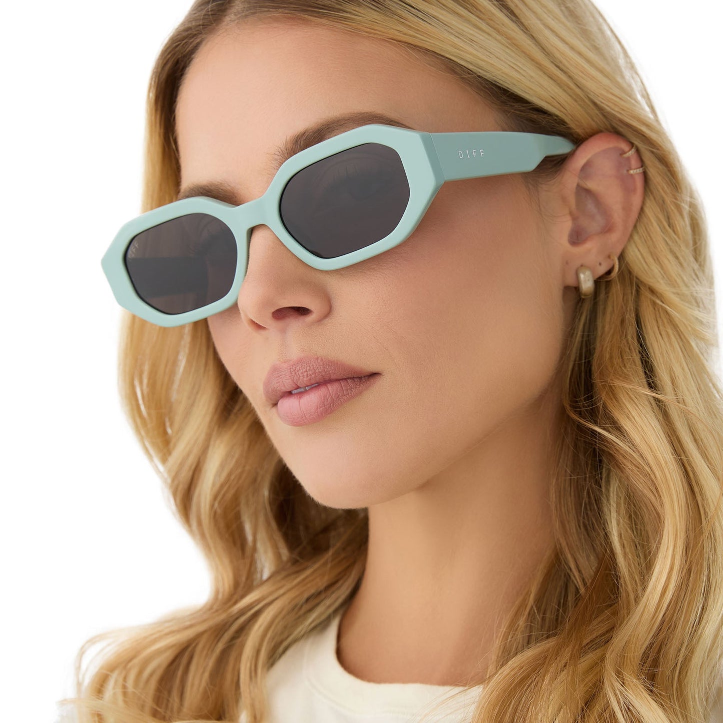 ALLEGRA - STEEL TEAL + GREY + POLARIZED SUNGLASSES