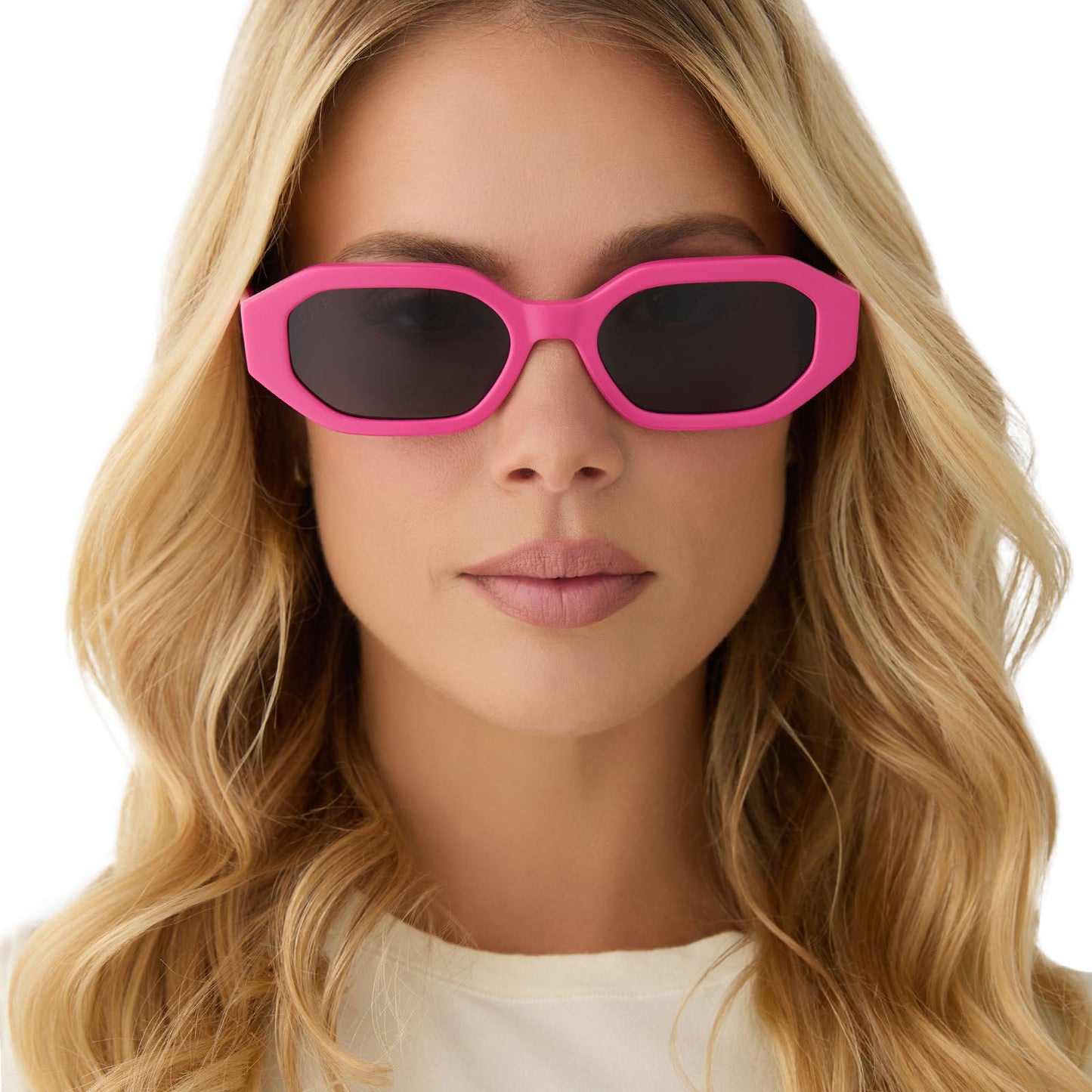 ALLEGRA - BRIGHT PINK + GREY SUNGLASSES