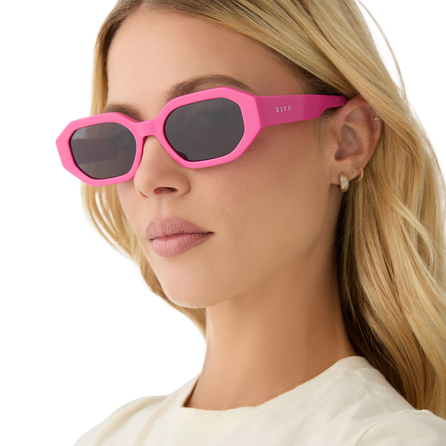 ALLEGRA - BRIGHT PINK + GREY SUNGLASSES