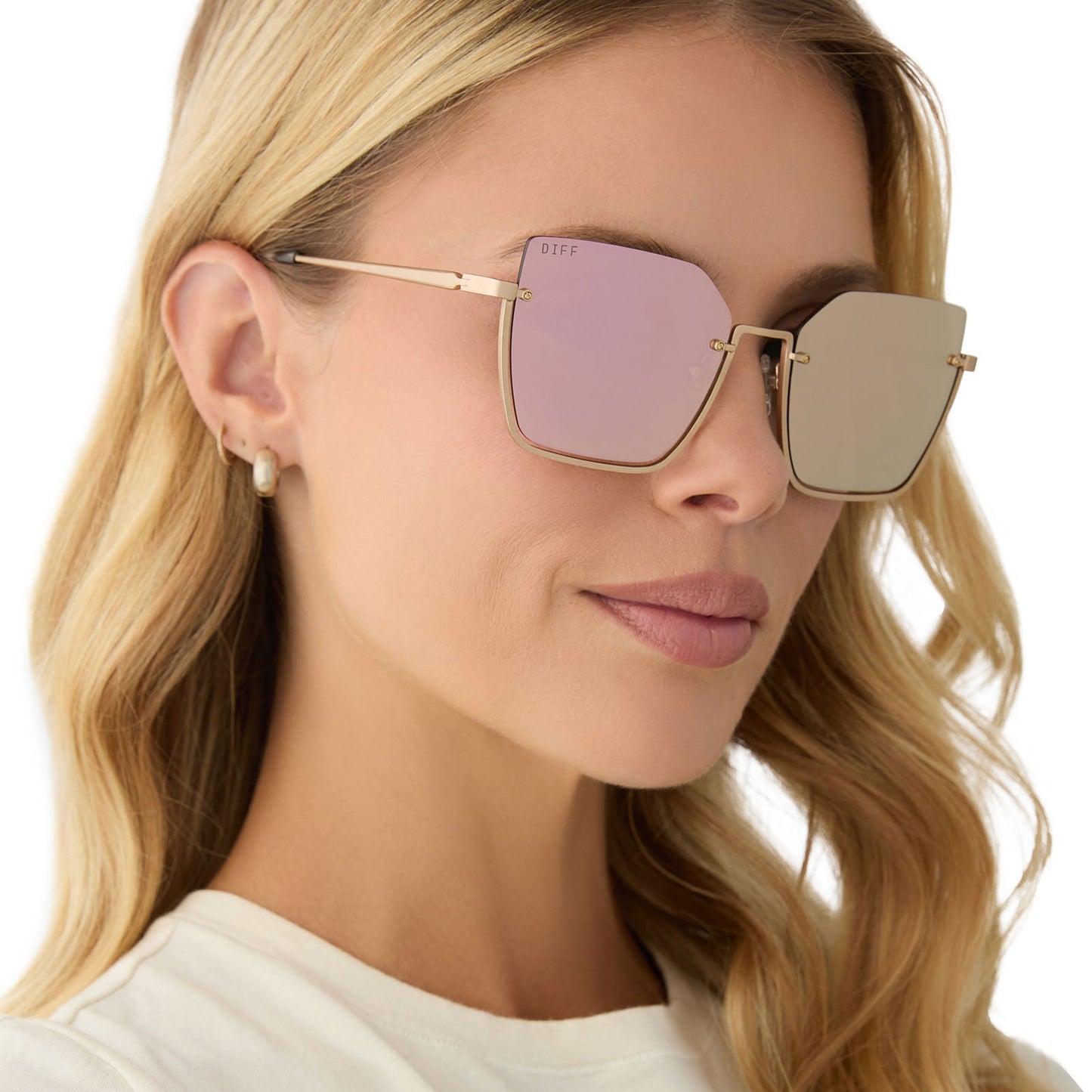 ANALISE - BRUSHED GOLD W KOMBU TEMPLE TIPS + TAUPE MIRROR + POLARIZED SUNGLASSES