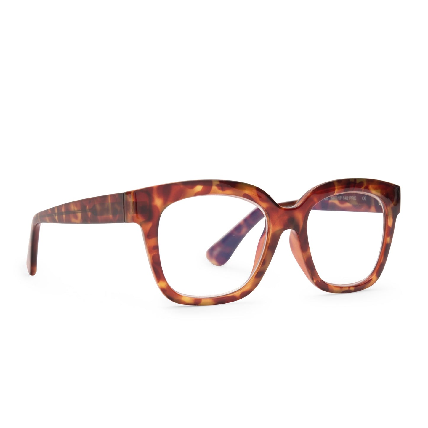 AVA - AMBER TORTOISE + BLUE LIGHT READERS