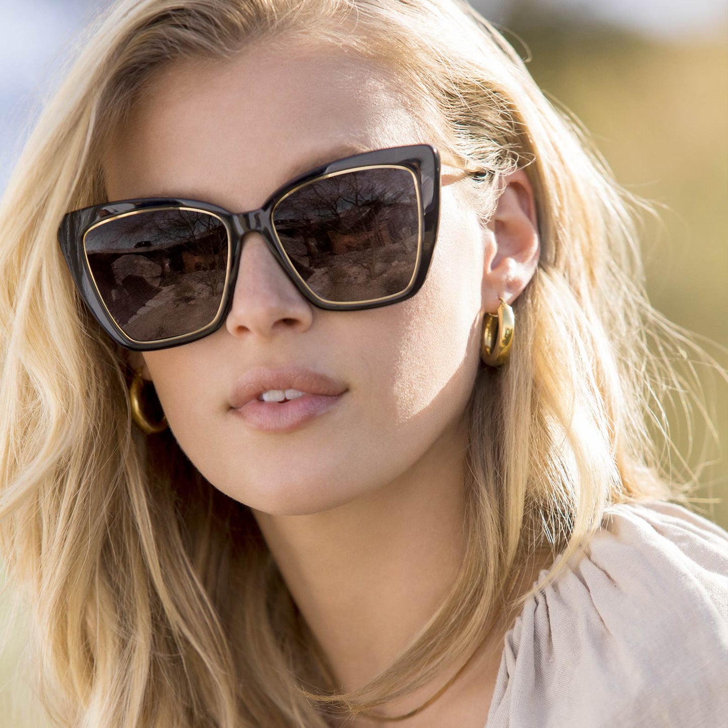 BECKY IV - BLACK + GREY POLARIZED SUNGLASSES