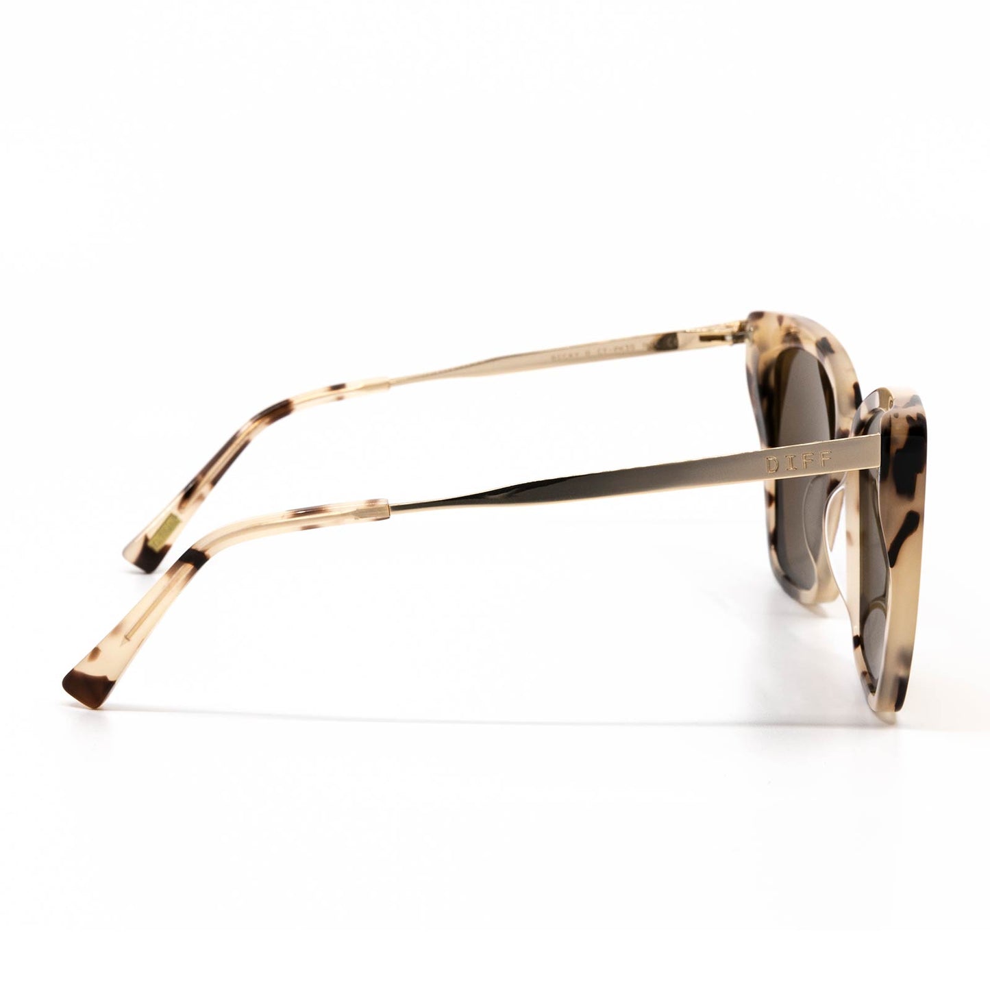 BECKY II - CREAM TORTOISE + PINK MIRROR SUNGLASSES