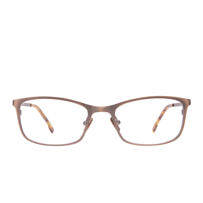 BERNIE - BRUSHED BROWN + PRESCRIPTION GLASSES