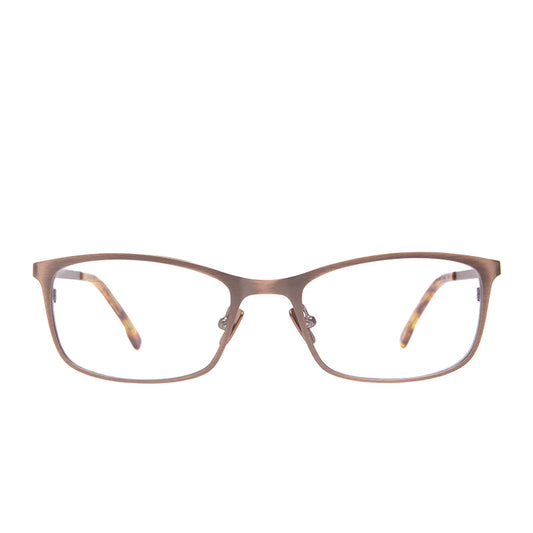 BERNIE - BRUSHED BROWN + PRESCRIPTION GLASSES