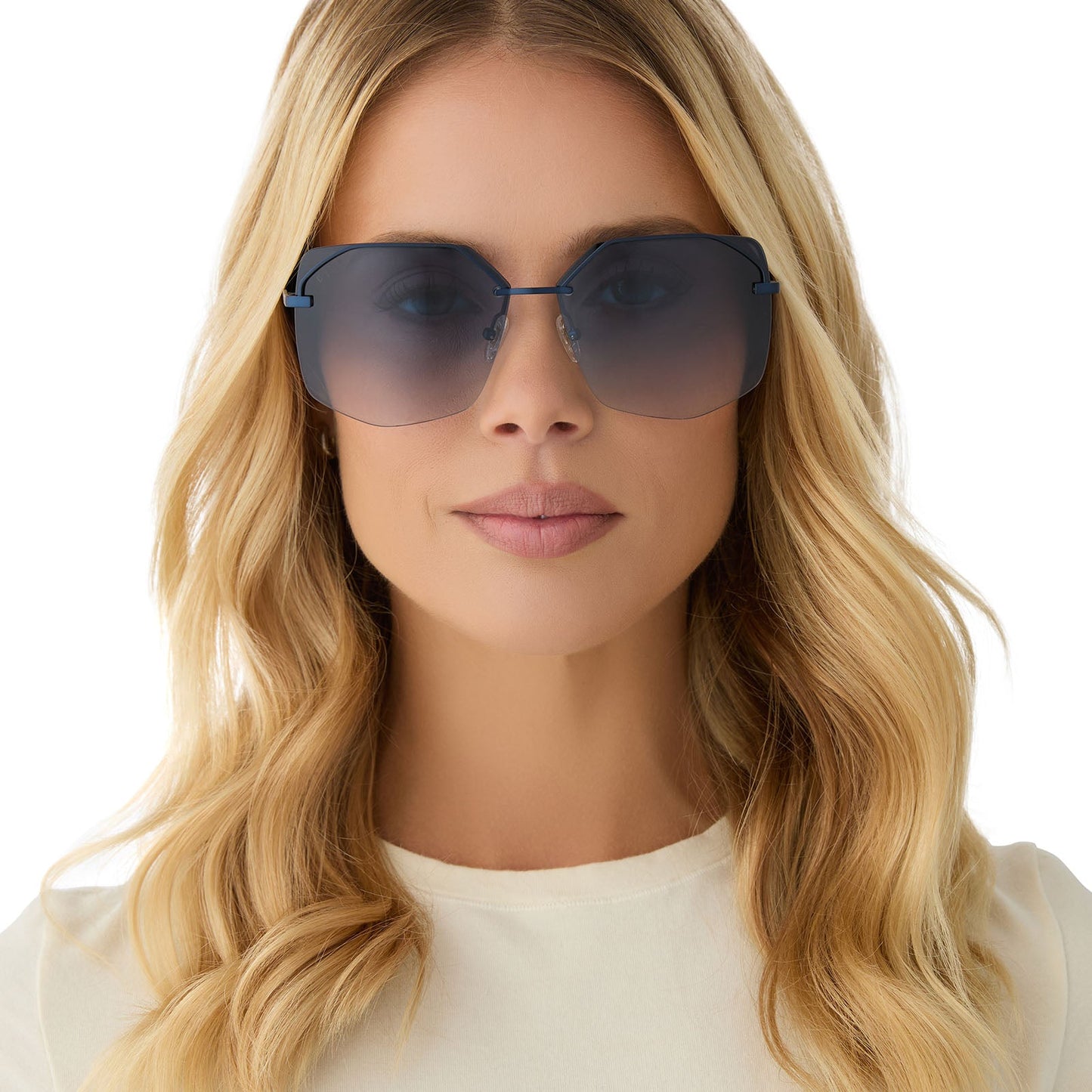 BREE - DEEP NAVY METAL + AEGEAN BLUE FLASH SUNGLASSES