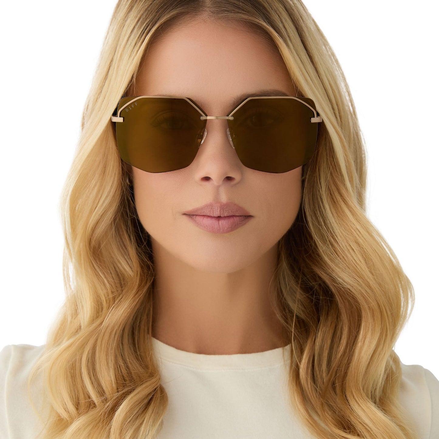 BREE - COPPER METAL + BROWN GOLD FLASH + POLARIZED SUNGLASSES