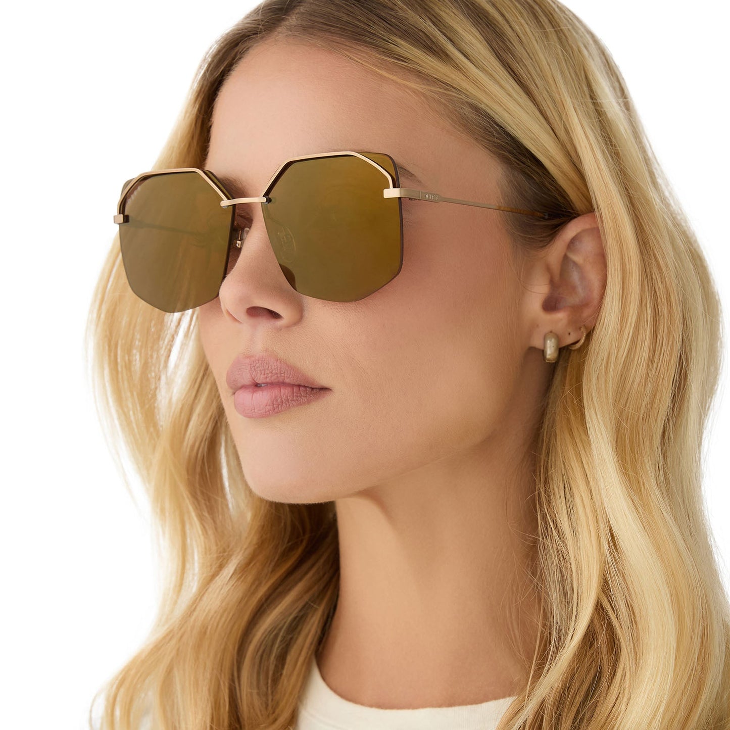 BREE - COPPER METAL + BROWN GOLD FLASH + POLARIZED SUNGLASSES