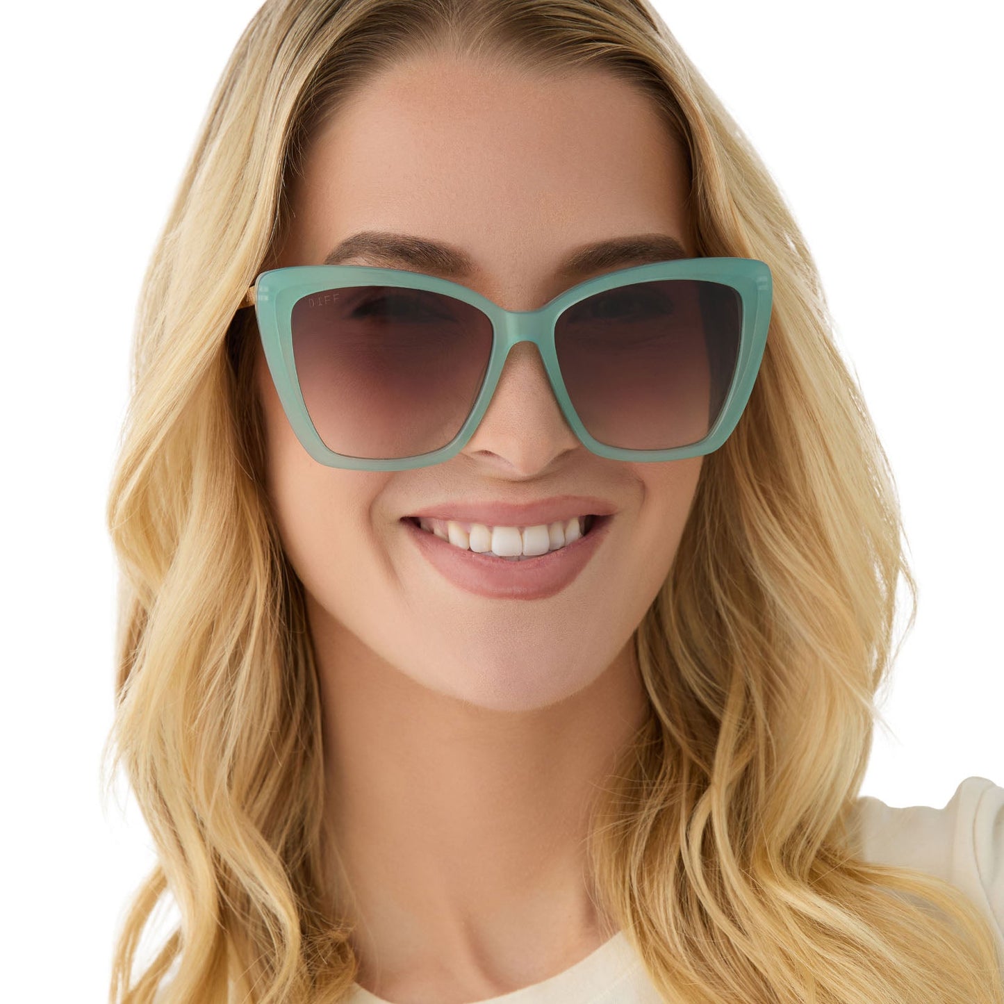 BECKY II - AQUATIC AWE + BROWN GRADIENT SUNGLASSES