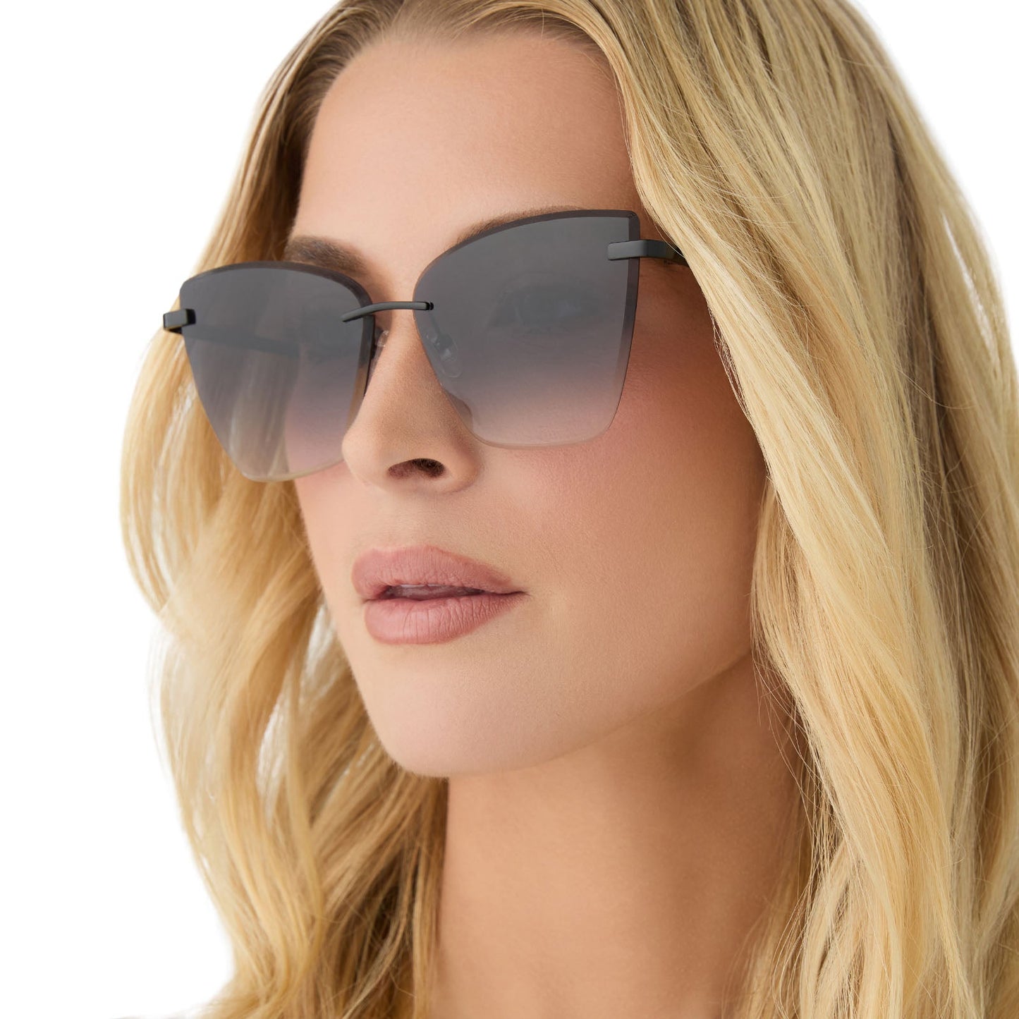 BECKY V - BLACK + GREY GRADIENT SUNGLASSES