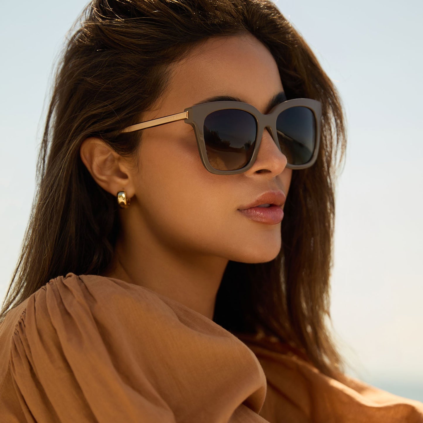 BELLA - LONDON STONE + TRUFFLE GRADIENT + POLARIZED SUNGLASSES