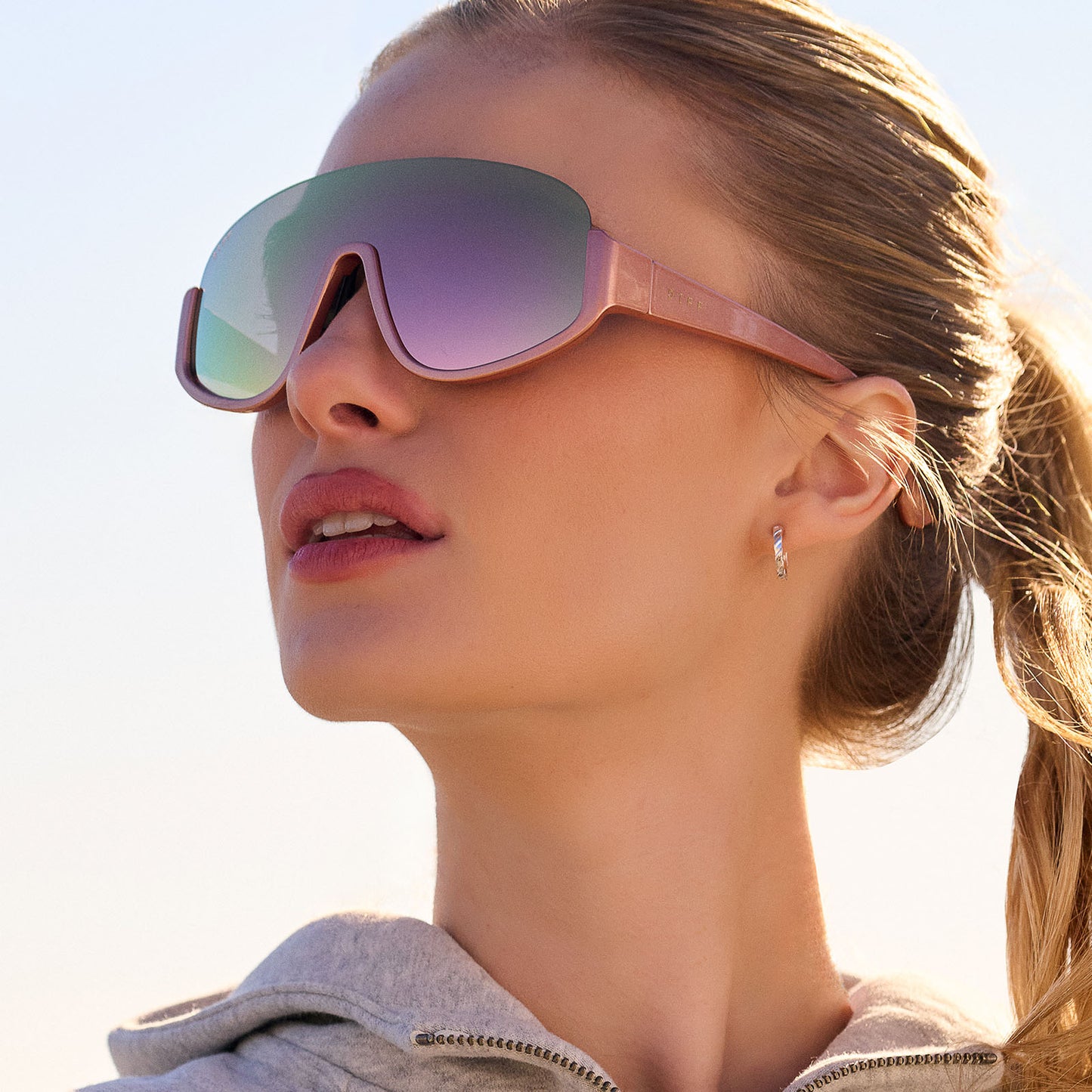 BLAZER - ROSE GOLD + PEACH MIRROR + POLARIZED SUNGLASSES