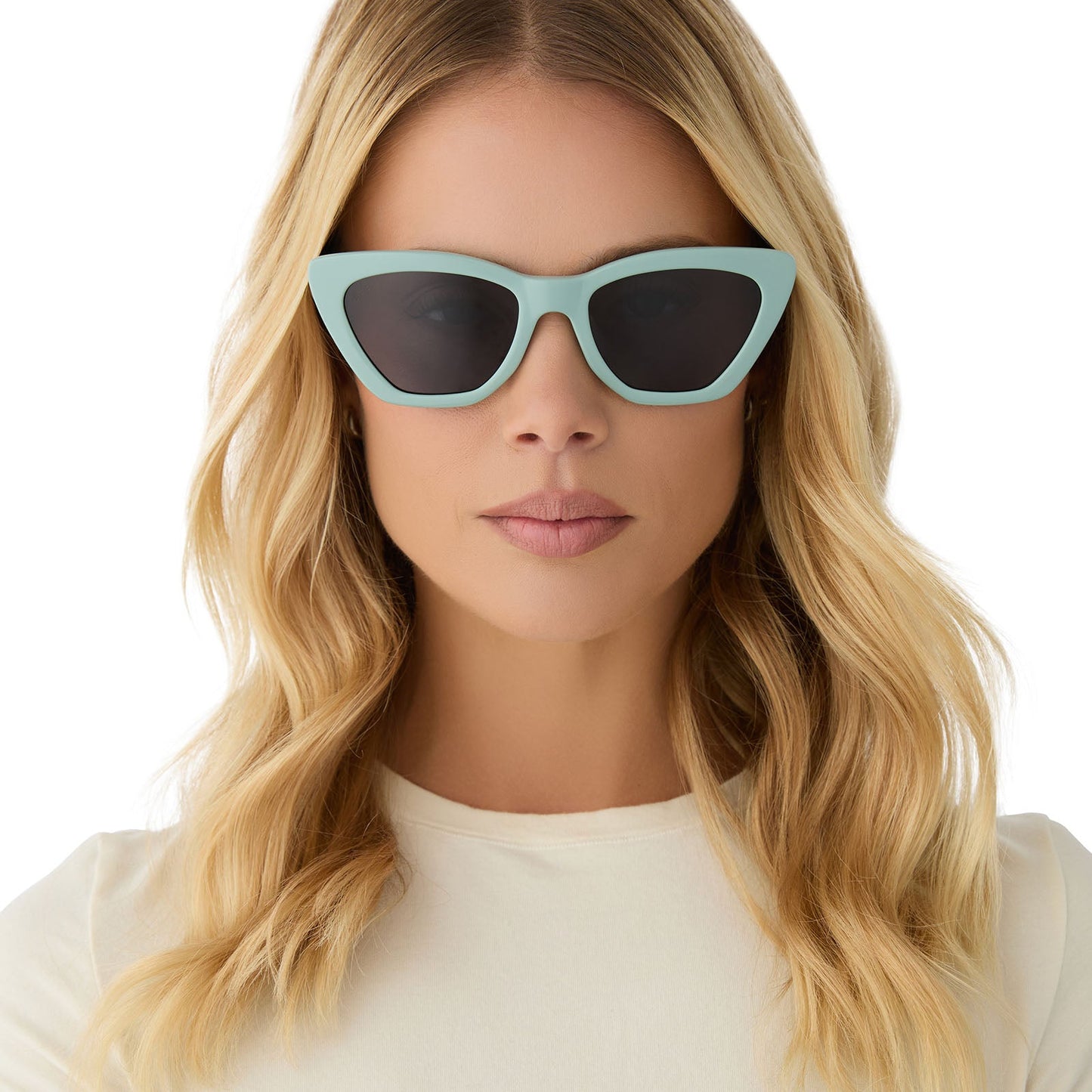 CAMILA - STEEL TEAL + GREY + POLARIZED SUNGLASSES