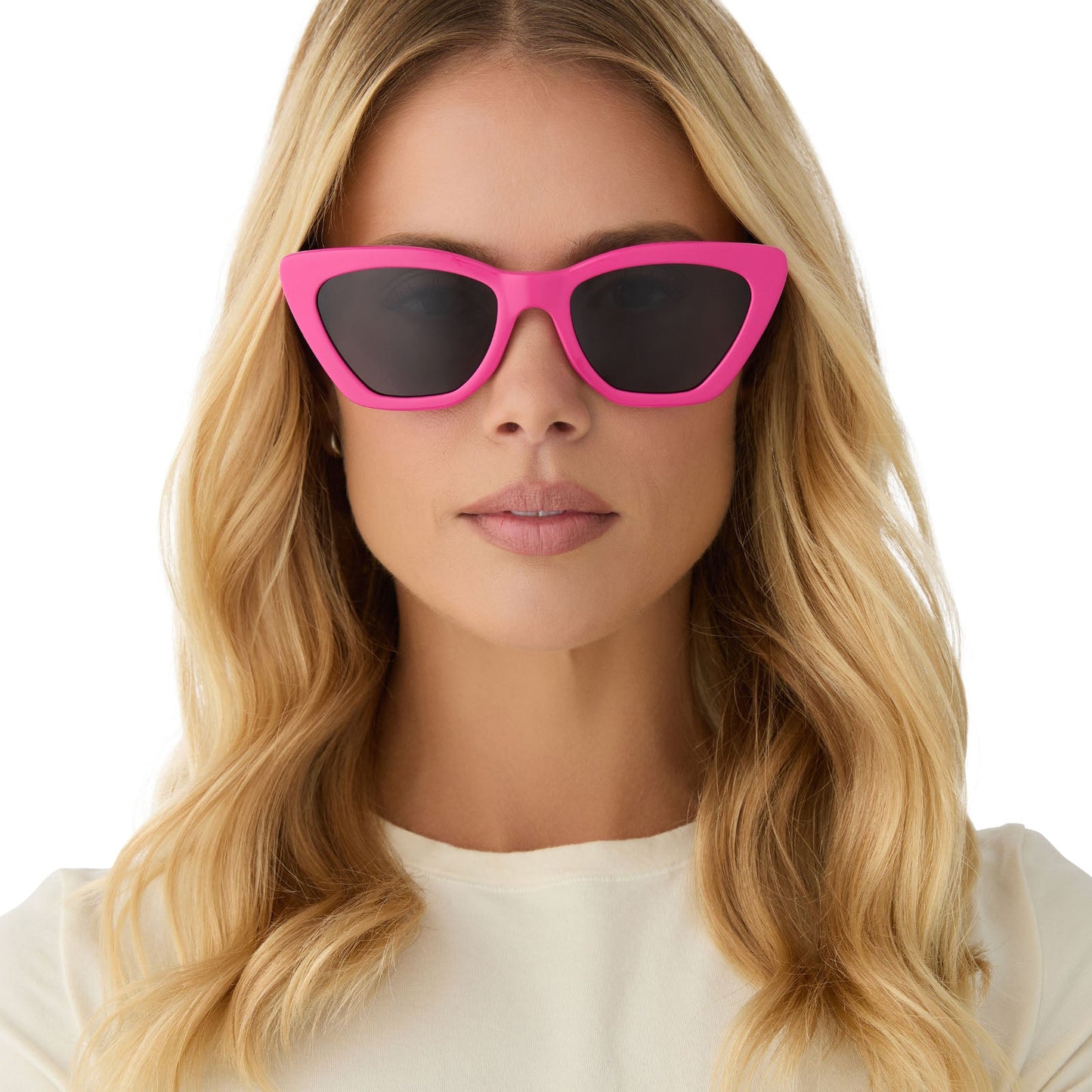 CAMILA - BRIGHT PINK + GREY + POLARIZED SUNGLASSES