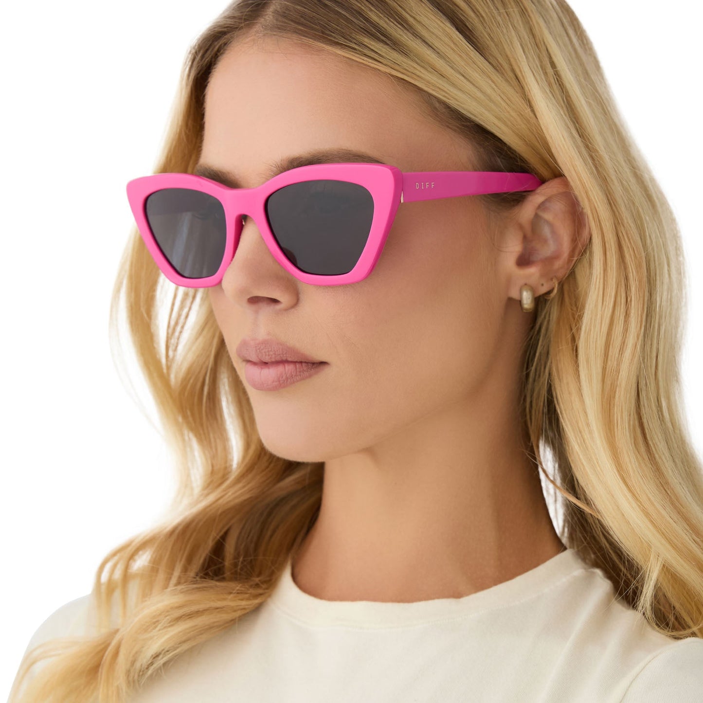 CAMILA - BRIGHT PINK + GREY + POLARIZED SUNGLASSES